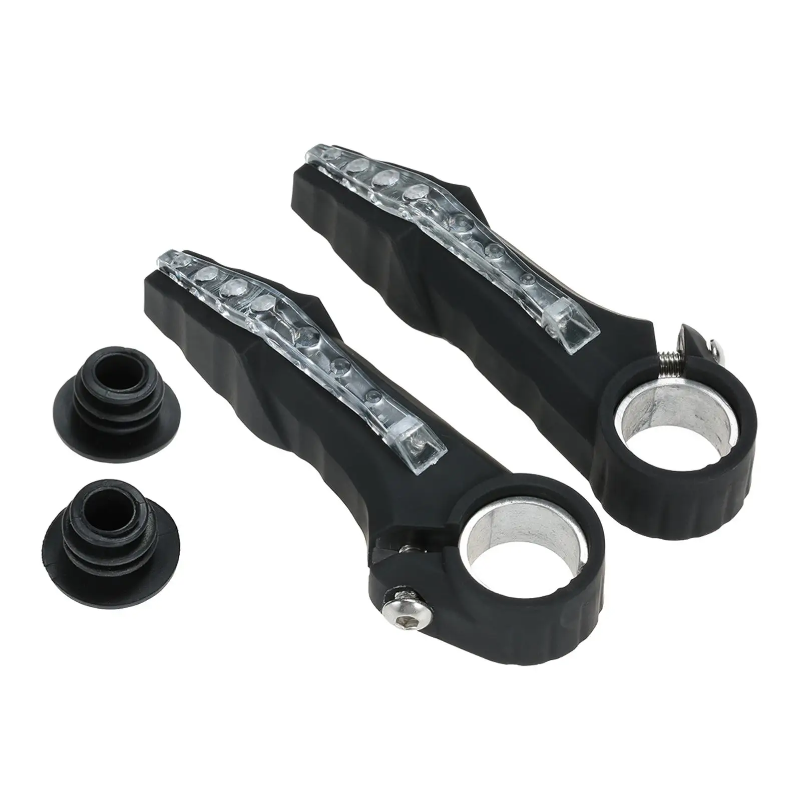 2Pack  Auxiliary Rest Handlebar Grips Light Bar End Lamp Road Bikes