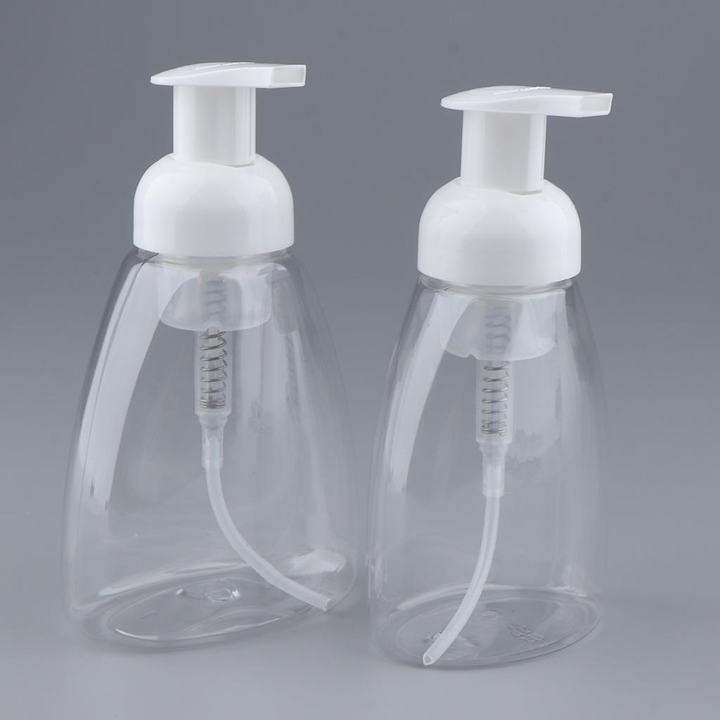 Foaming Soap Dispenser Pump Bottle for Bathroom Vanities or Kitchen Sink, Countertops Pack of 5, Clear