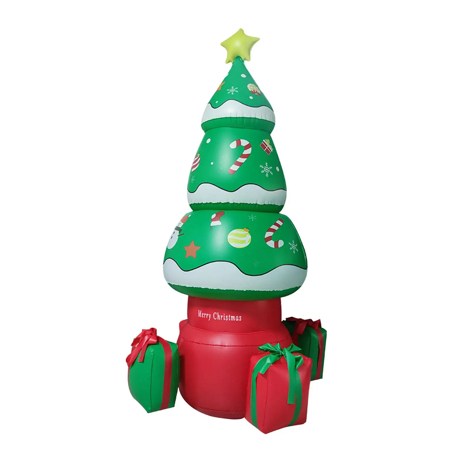 5.6ft Inflatable Christmas Tree Lighted Bright LED Xmas Tree Decorative Tree for Garden Holiday Lawn Outdoor Decor
