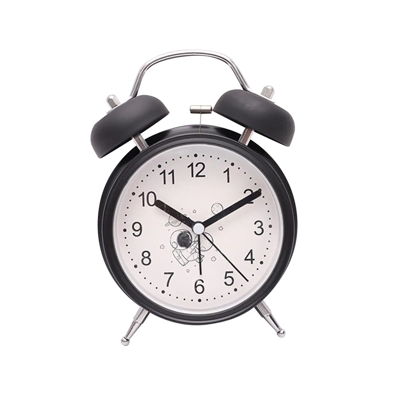 Desk Clock Silent Non Ticking Alarms Clock Simple Vintage 4