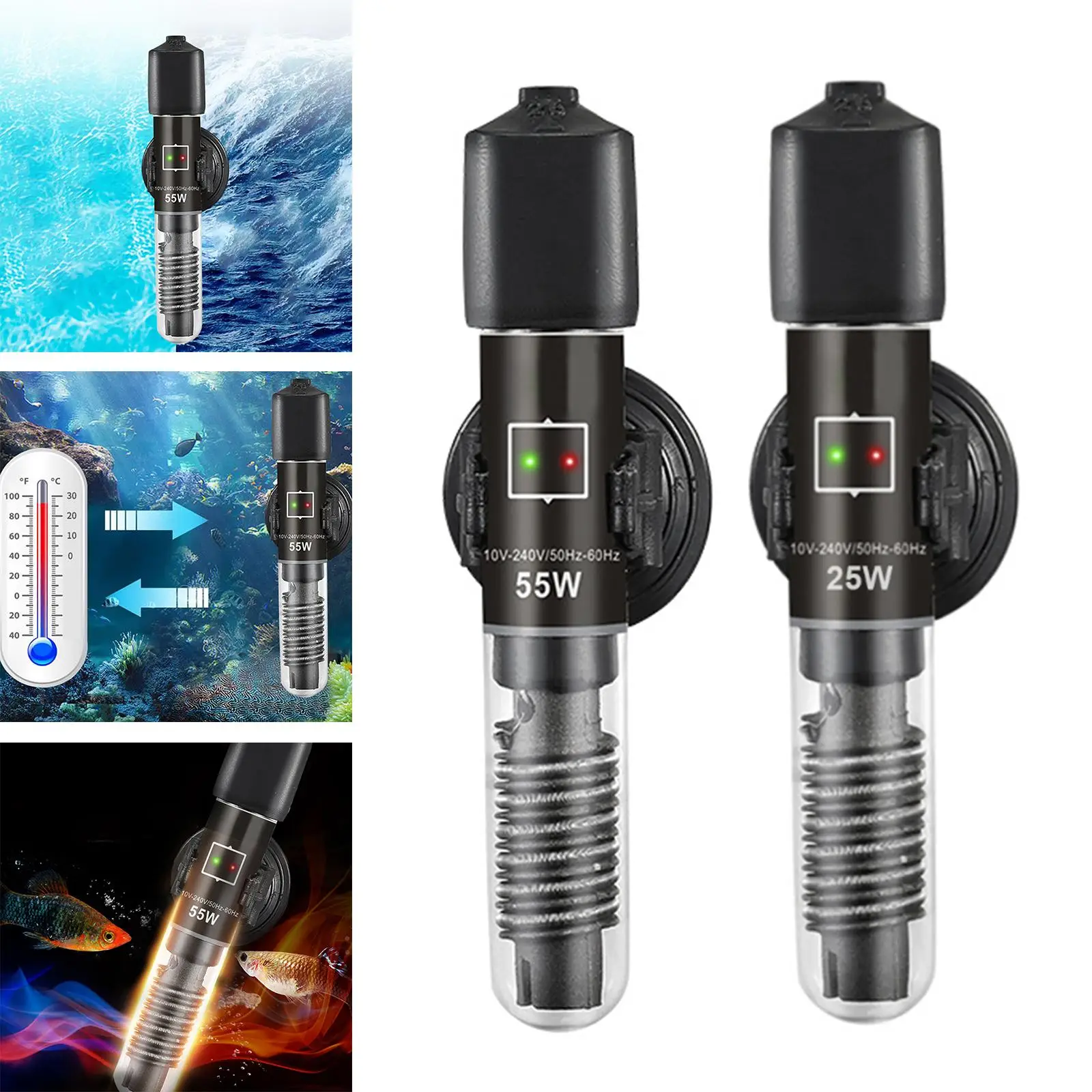 Aquarium Heater Submersible Thermostat Automatic Temperature 26 Degrees with Suction Cup for Fish Tank Heater