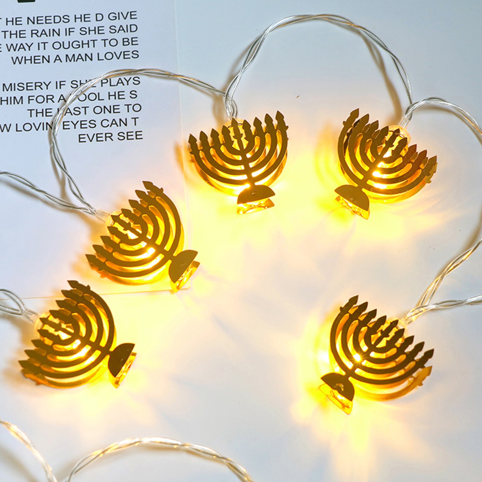 10 светодиодный Chanukah Hanukkah String вечерние светильник декорации  подсвечник на батарейках светодиодный светильник для рождественской  вечеринки вечерние украшения для дома | AliExpress