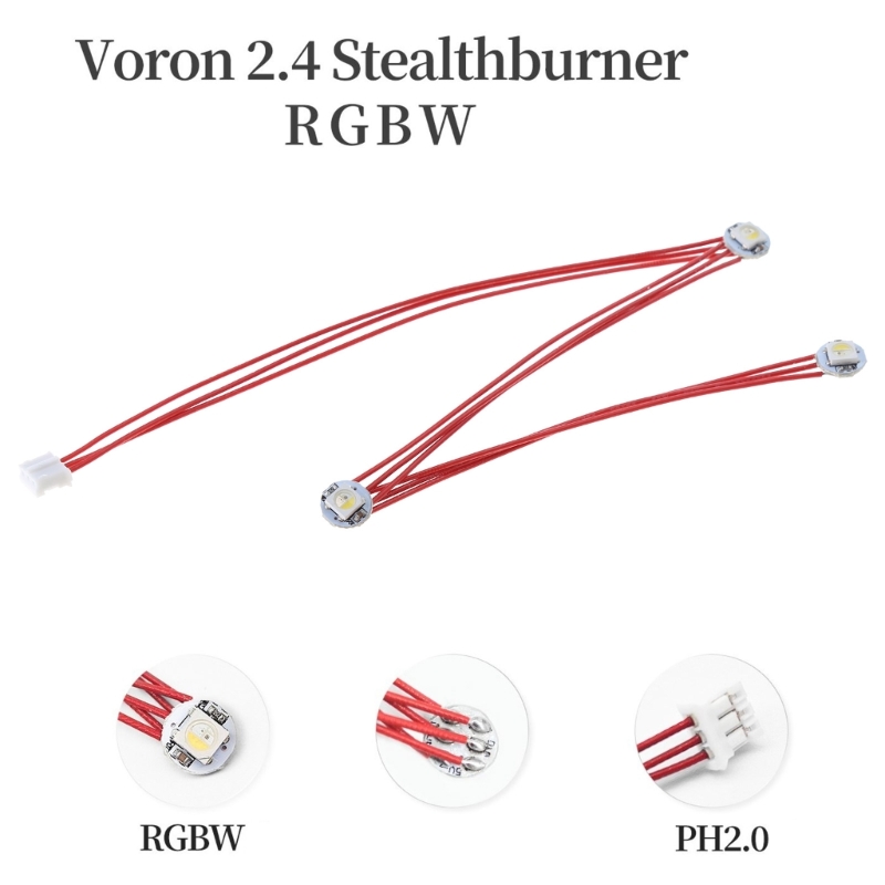 Stealth burner LED für Voron 2. 0 3D-Drucker DIY Kit Ptfe Kabelbaum 3 RGBW Mini-Taste PCB LEDs – Detail 4