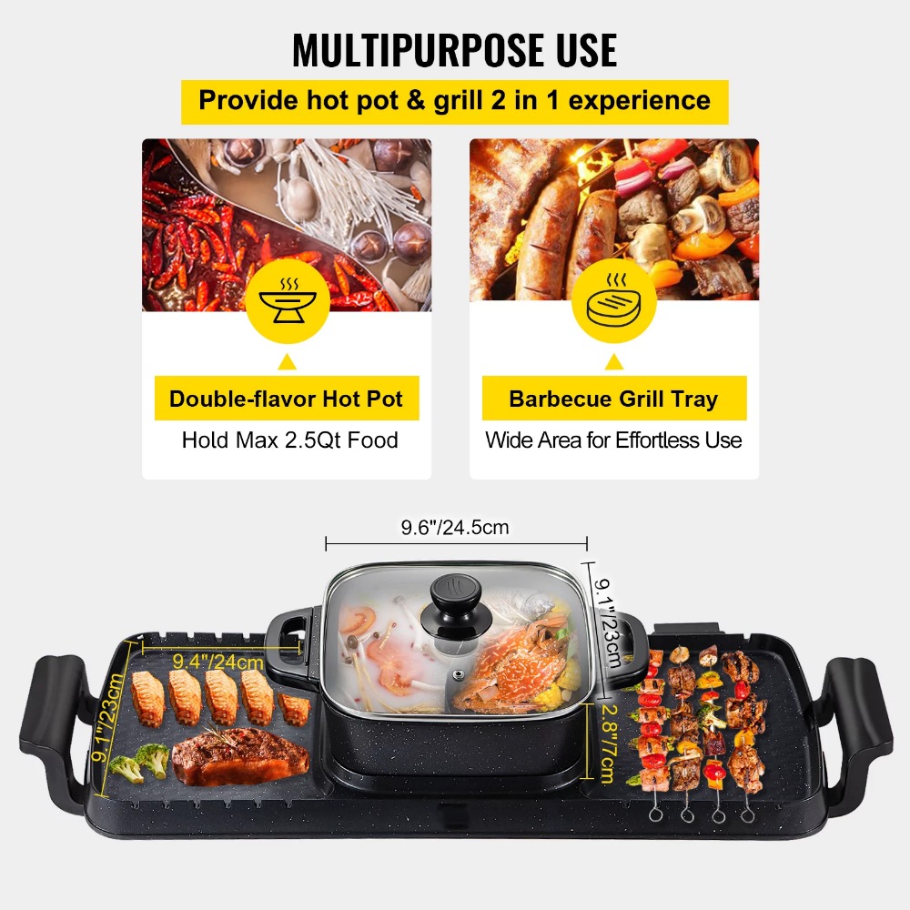 Title 3, BENTISM 2-in-1 Elektro-BBQ-Pfannengrill Hot Pot...