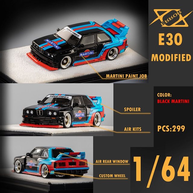 404 Error 1:64 E30 M3 Zwingfilms Widebody Peaches paint / Black