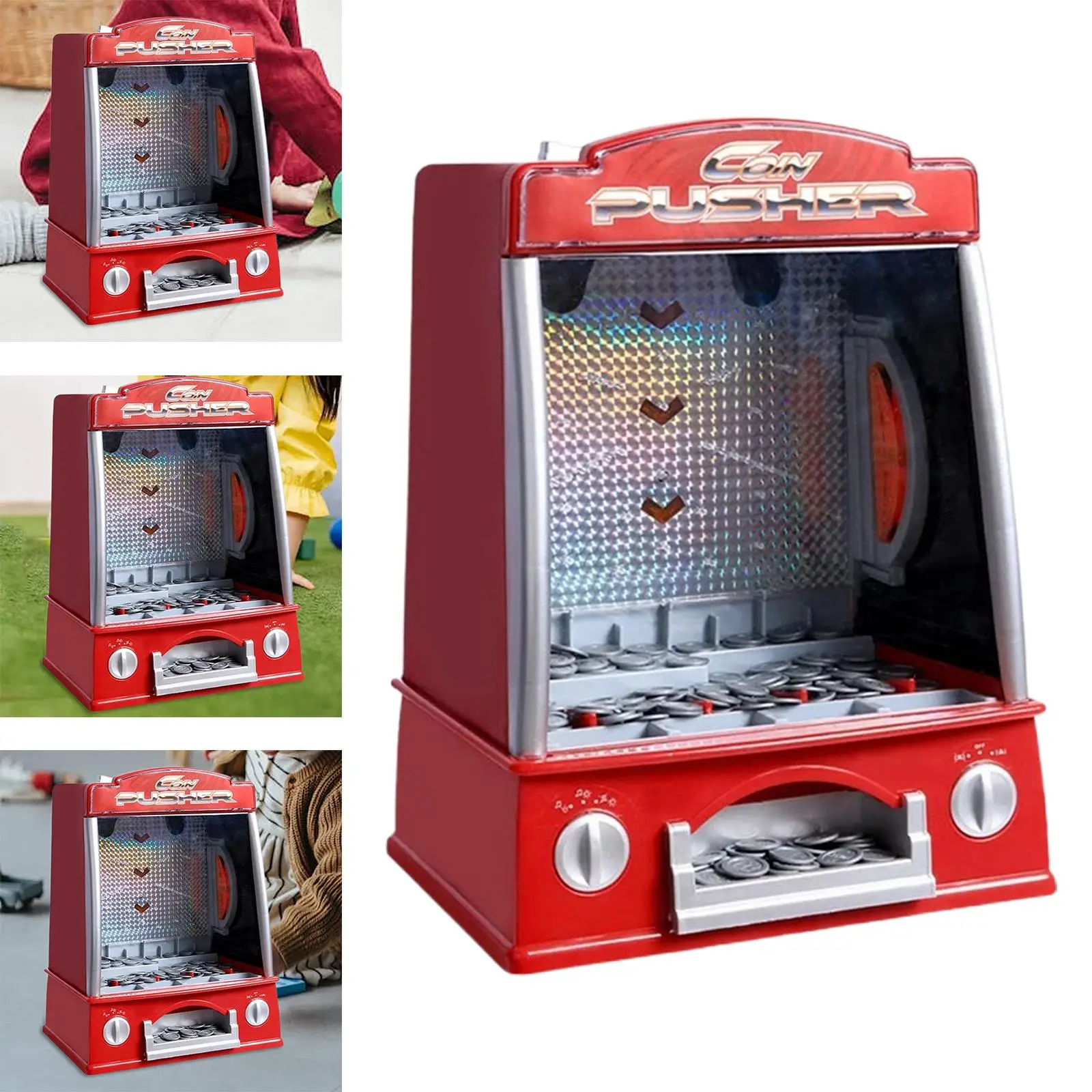Kids Electric Arcade Game Tabletop Game with 150 Game Tokens with Light and