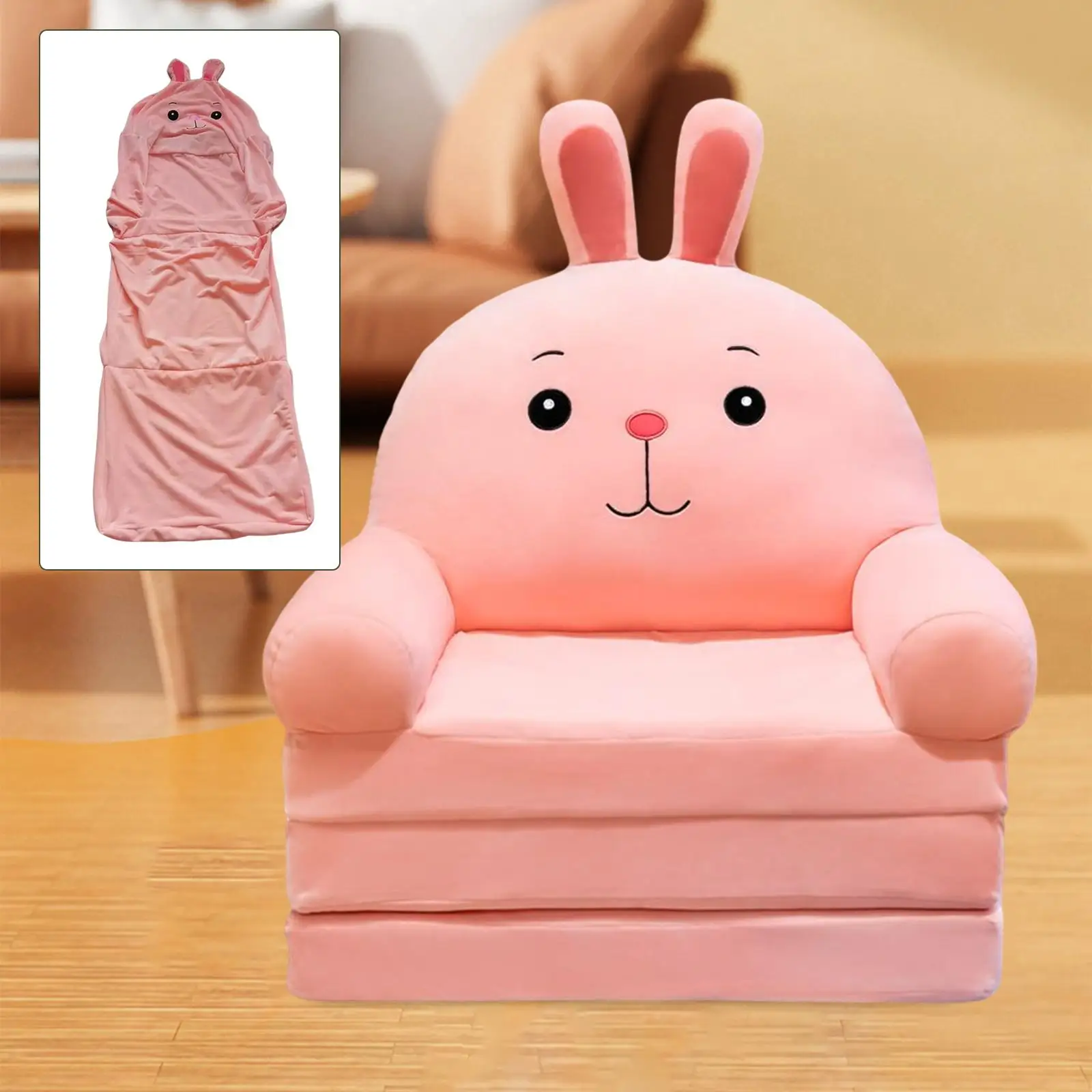 Toddlers Foldable Sofa Chair Cover Sofa Armchair Slipcover for Home Bedroom Decor