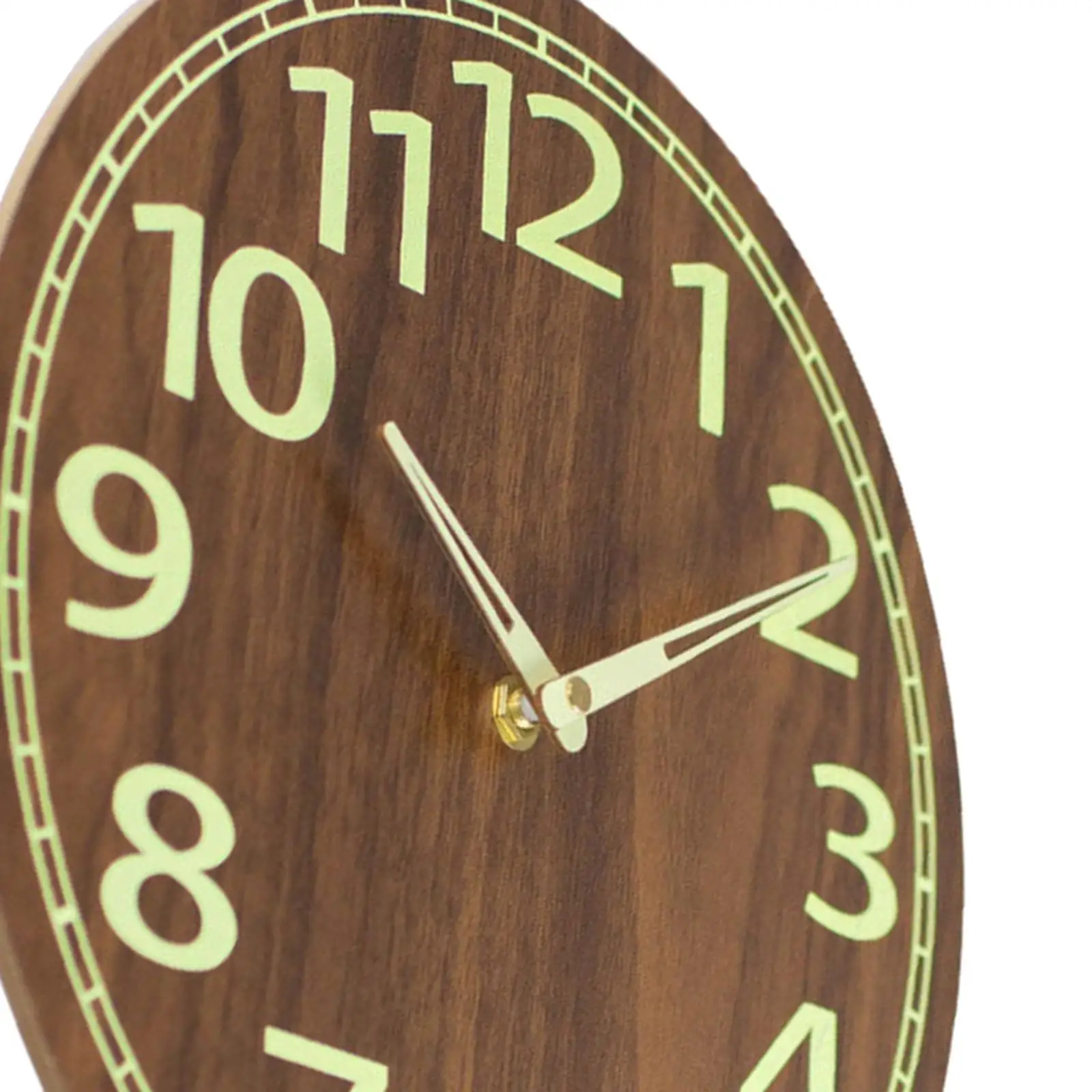 Luminous Wall Clock Creative Wooden Wall Clock Round for Kitchen Dining Room