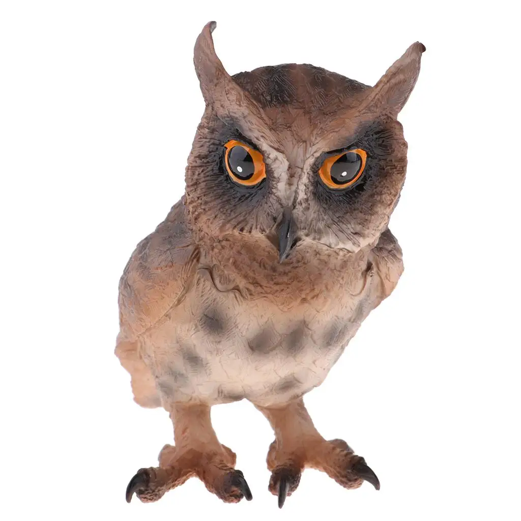 Simulation Plastic Animal Figures Model Owl Toy Soft Doll for Friends Gifts