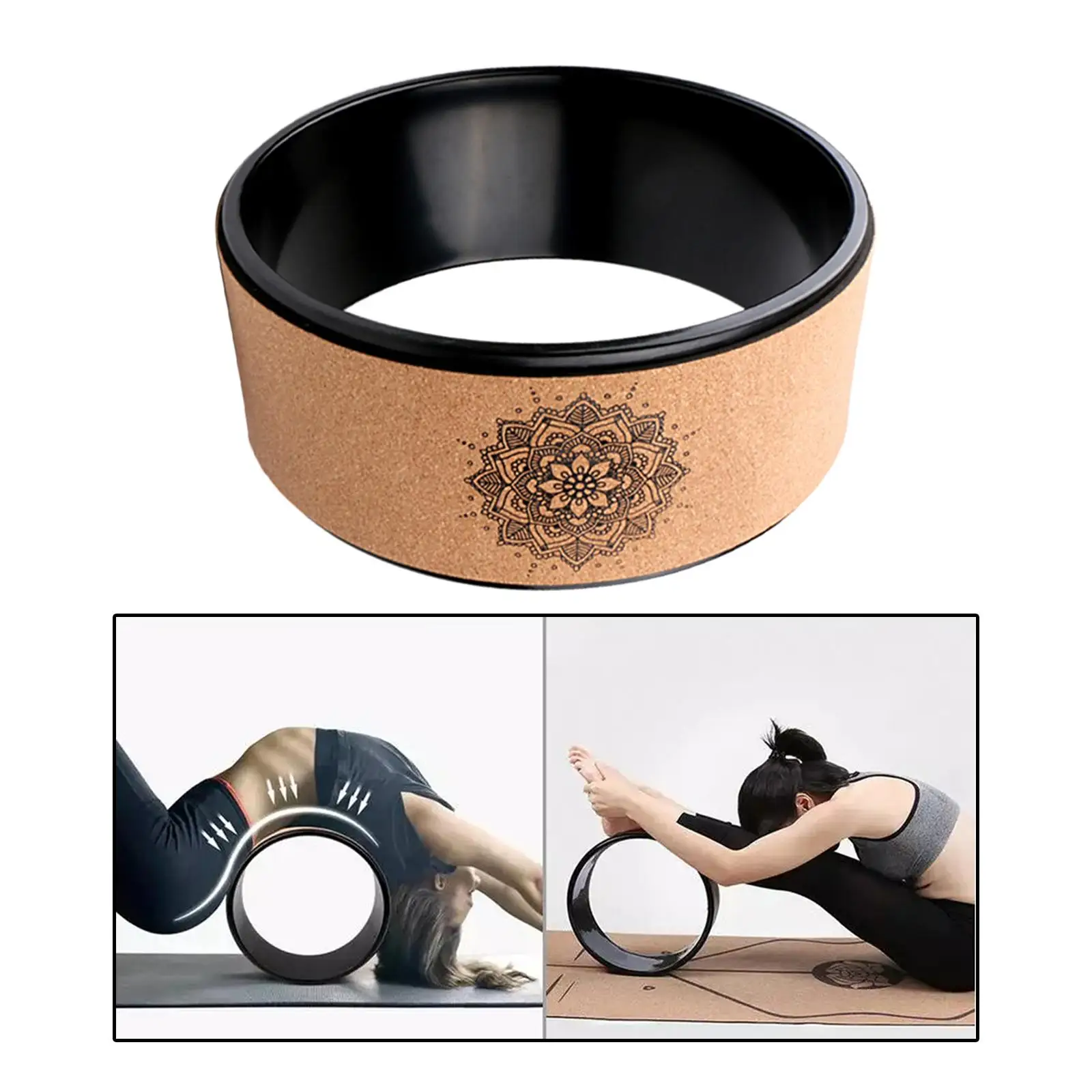 Back Stretcher Relaxation Relieve Flexibility Backbends Sturdy Equipment Yoga Chirp Wheel Yoga Circle Back Wheel for Training 