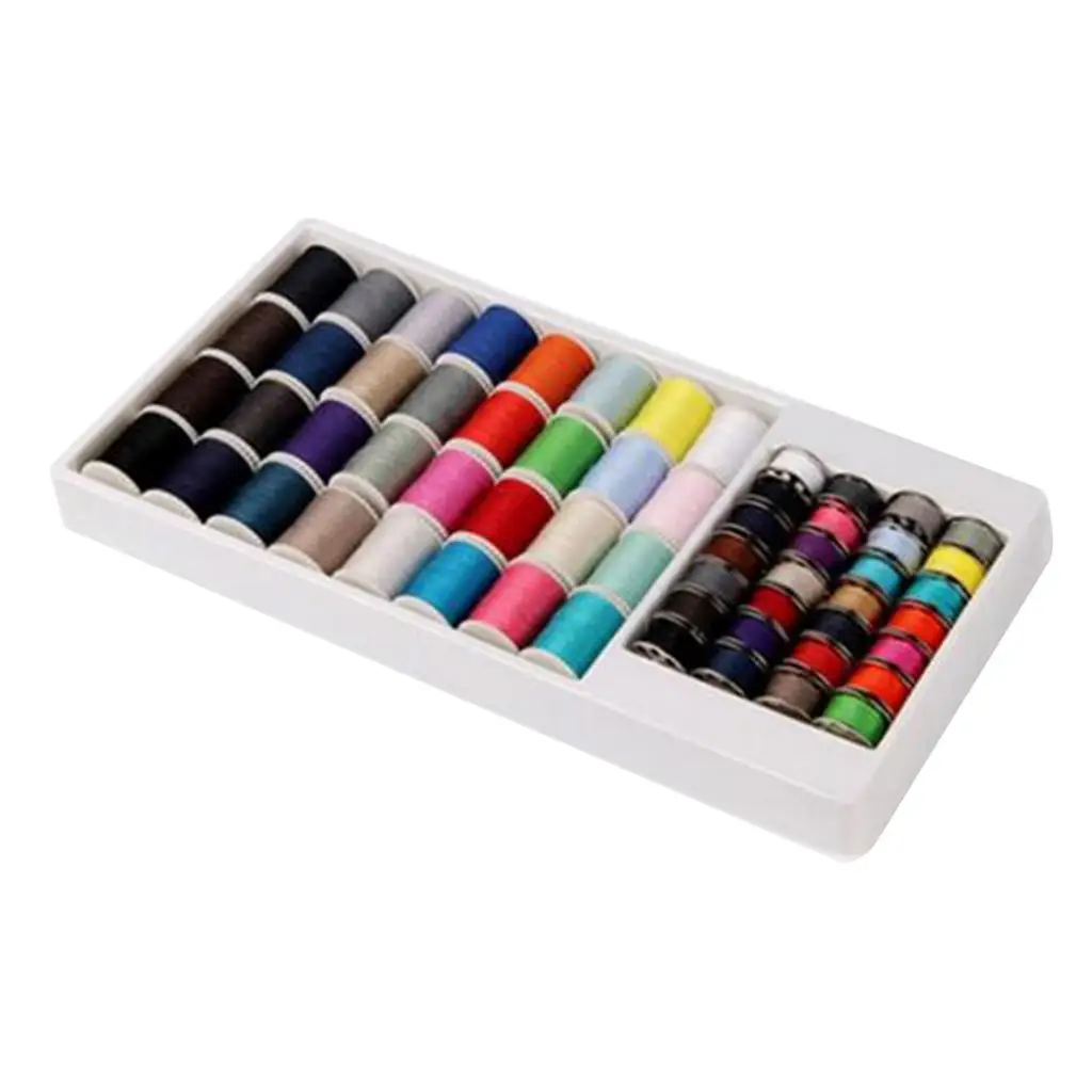 60PCS Embroidery Metal Thread Sewing Craft Bobbins and Sewing Machine Thread