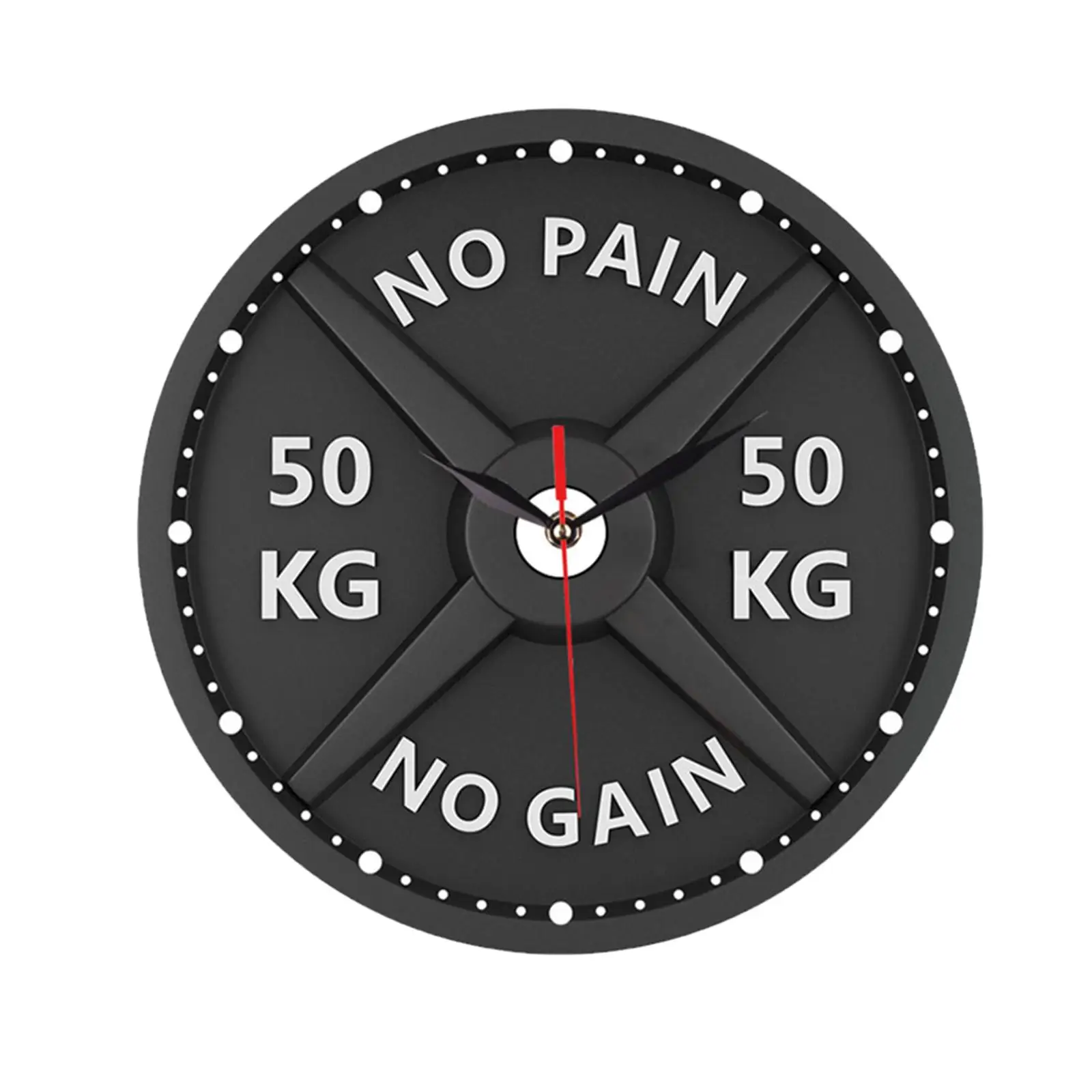 Barbell Wall Clock Silent Decorative Clock for Home Gym Fitness Bodybuilding