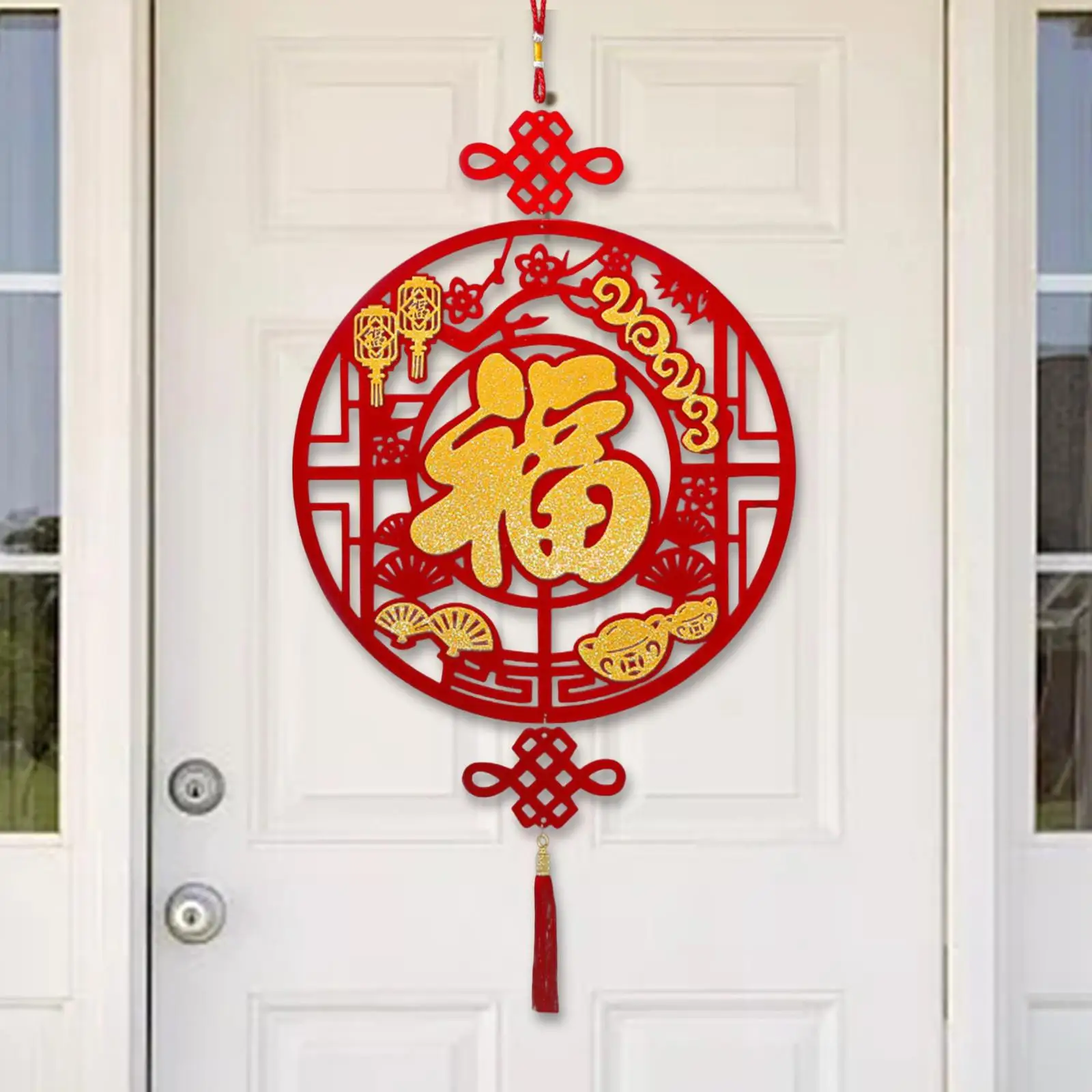 Red Fu Word Pendant Happy New Year Home Decor Decoration Door Hanging Crafts Character Spring Festival for Wedding Chinese Party