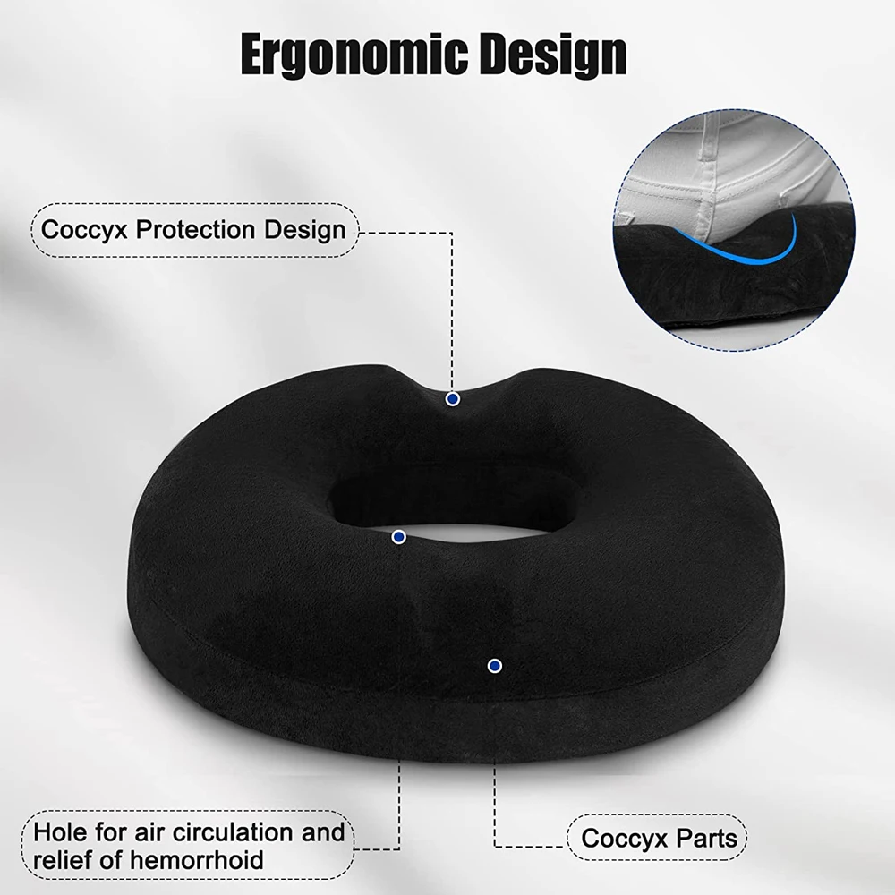 Donut Pillow for Tailbone Pain Relief, Donut Cushion for Pregnancy and After Surgery Sitting Relief, Seat Cushion for Desk Chair