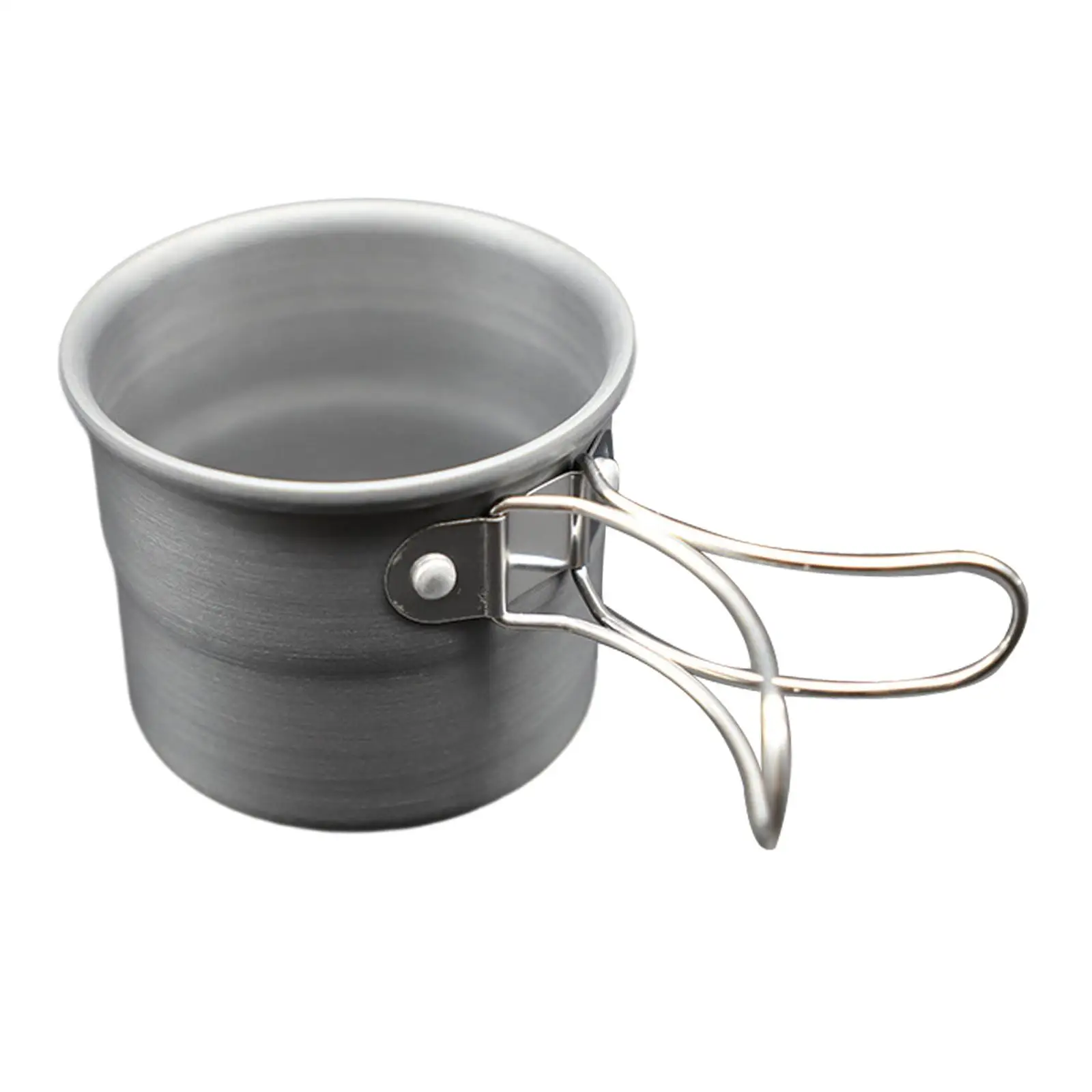 Camping Cup Drinkware Small Mug Aluminum Alloy with Foldable Handles for Hiking Backpacking
