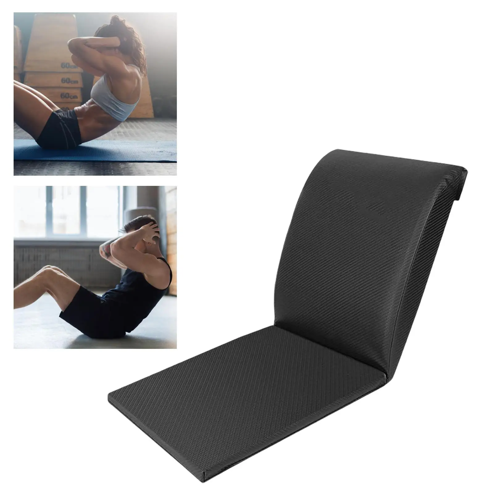 Fitness Ab Pad W/ Tailbone Protector Portable Foam Thick Sit up Core Training Pad Foldable Sit up Mat for Fitness Workouts Home