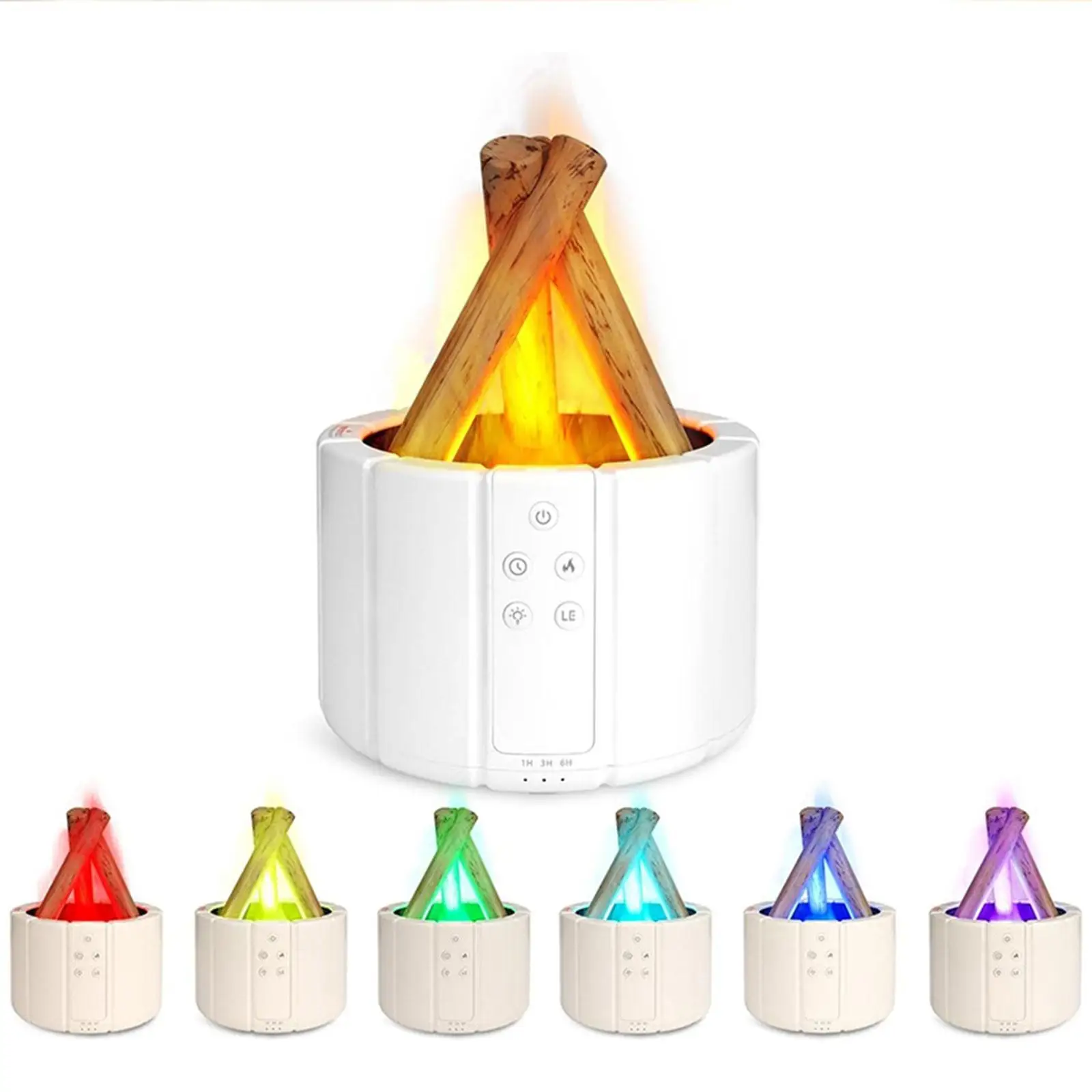 Essential Oil Diffuser 7 Color Simulation Flame Air Diffuser 250ml Air Humidifier for SPA Office Bedroom Living Room Large Room 
