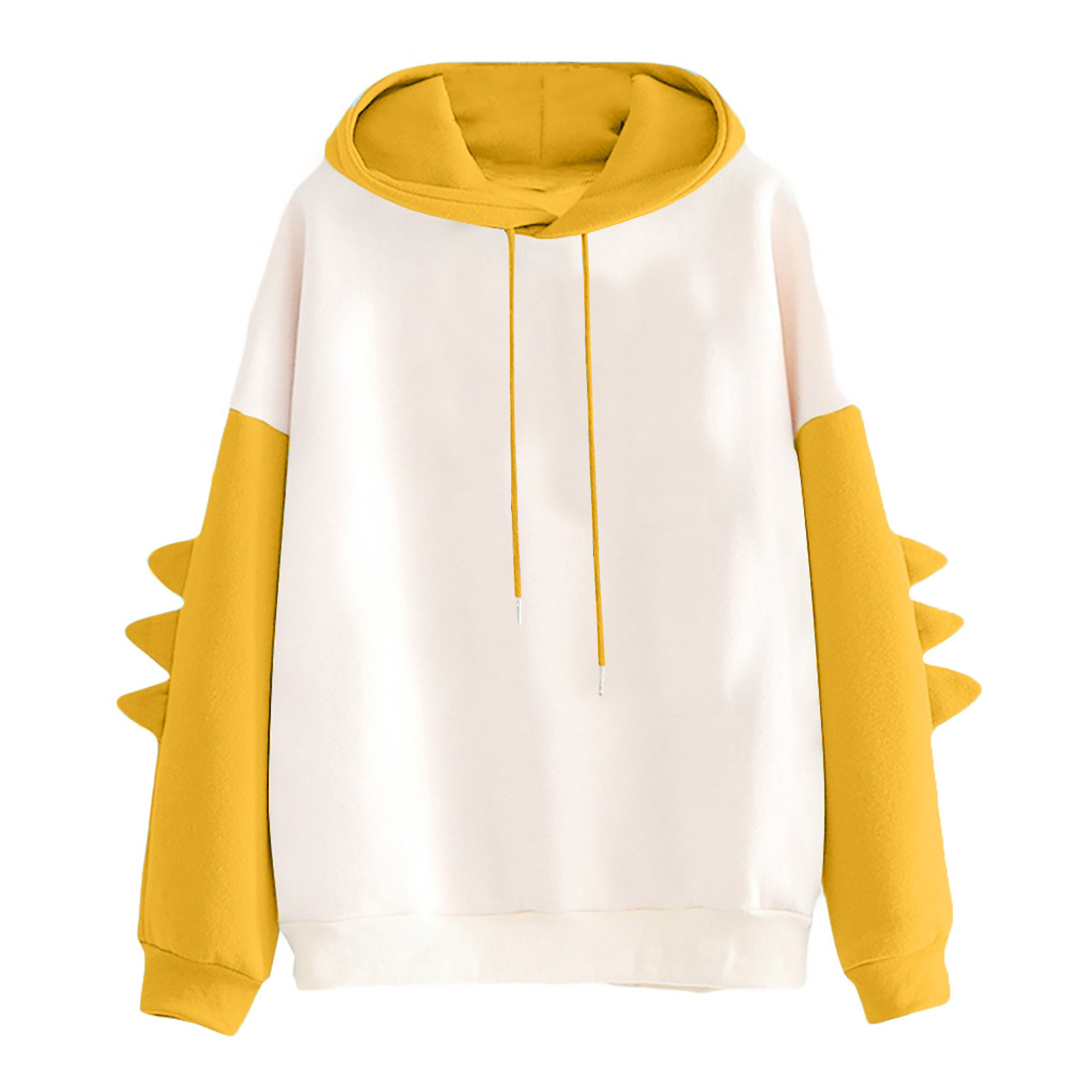 Hoodie de dinossauro superdimensionado feminino, moletom casual,