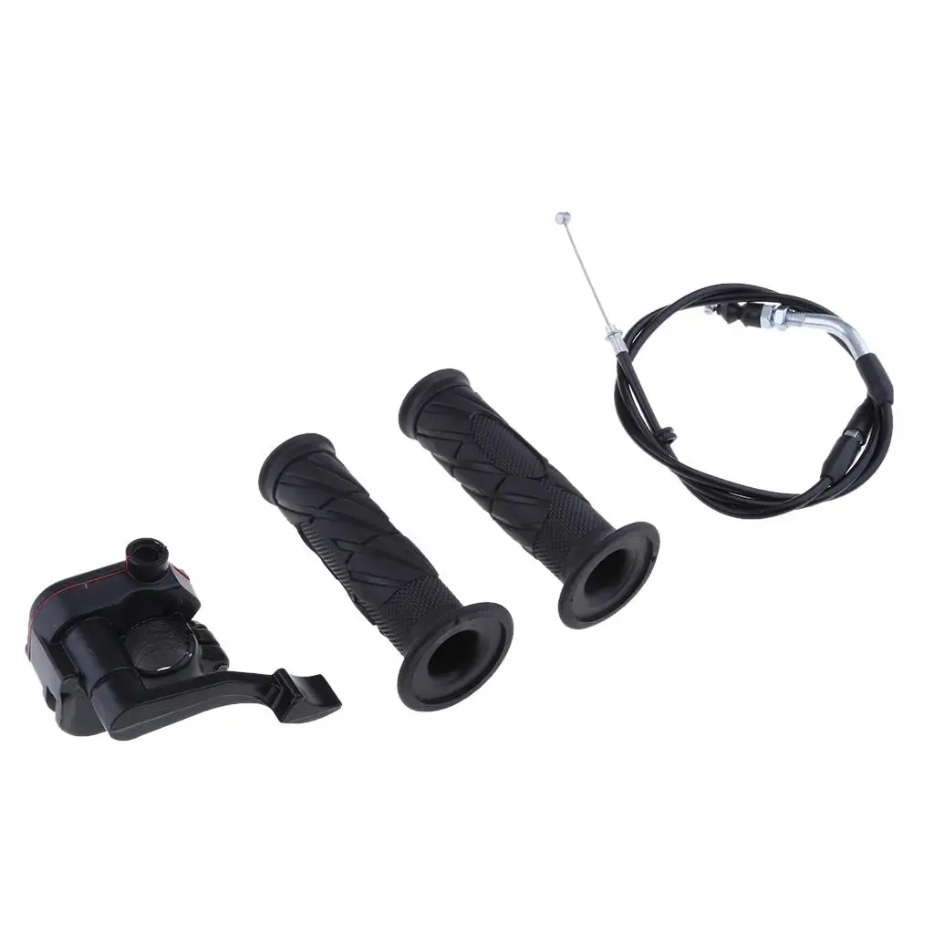 7/8`` 22mm Twist Grip & Thumb Throttle & Cable Assembly for ATV