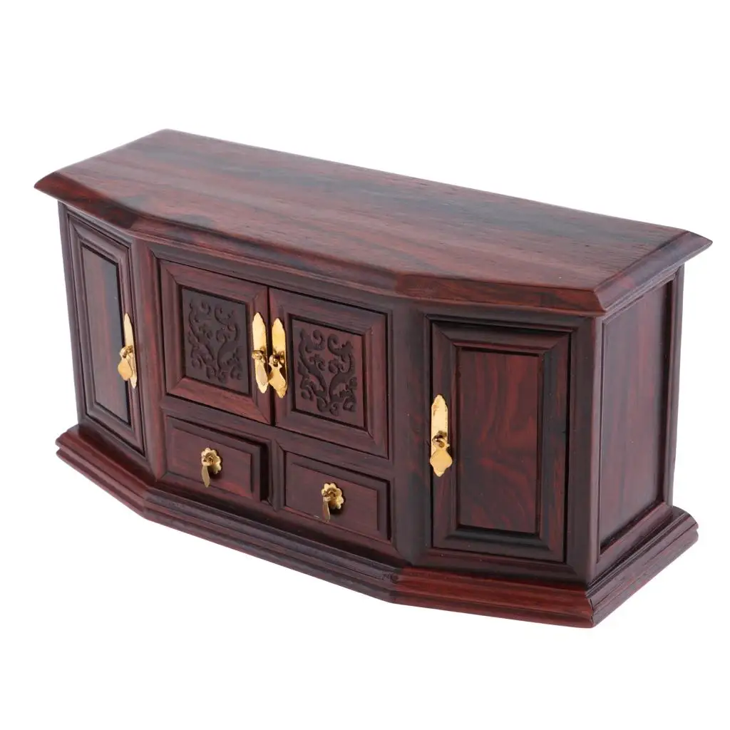 1/6 Scale Wooden Cabinet/TV Table for Dollhouse Kitchen Or Living 