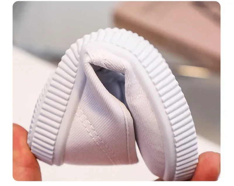 Weiße Leinwand Schuhe für Jungen Jungen Mädchen Freizeit schuhe Kinder niedliche weiche Sohle Wanderschuhe Kleinkind Kinderschuhe – Detail 16