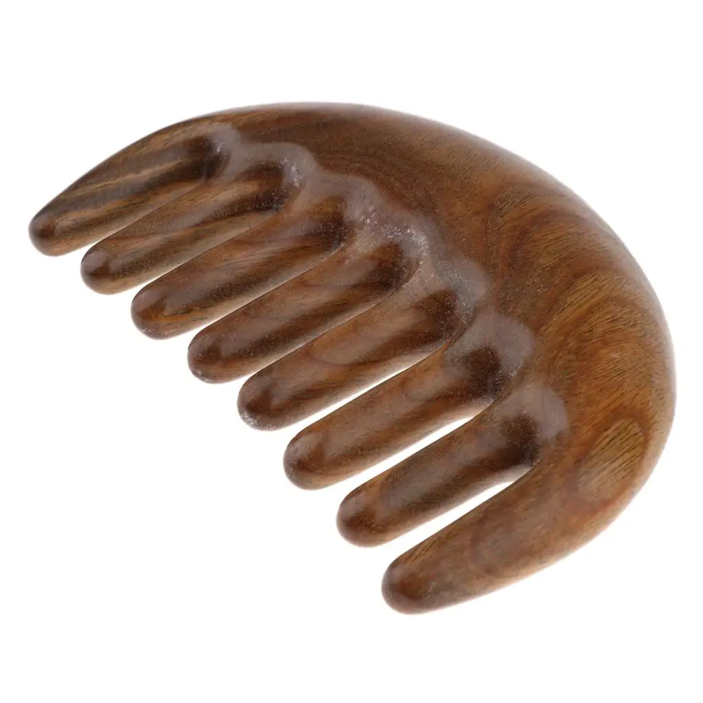 Handcraft Polishing Natural  Wooden Scalp Massage Detangling Comb for Curly or Straight,Long or Short,Thick or Thin,Dry or Wet