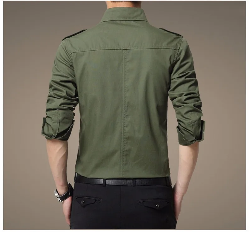 100% algodão, camisas do verde do exército, moda, 2024