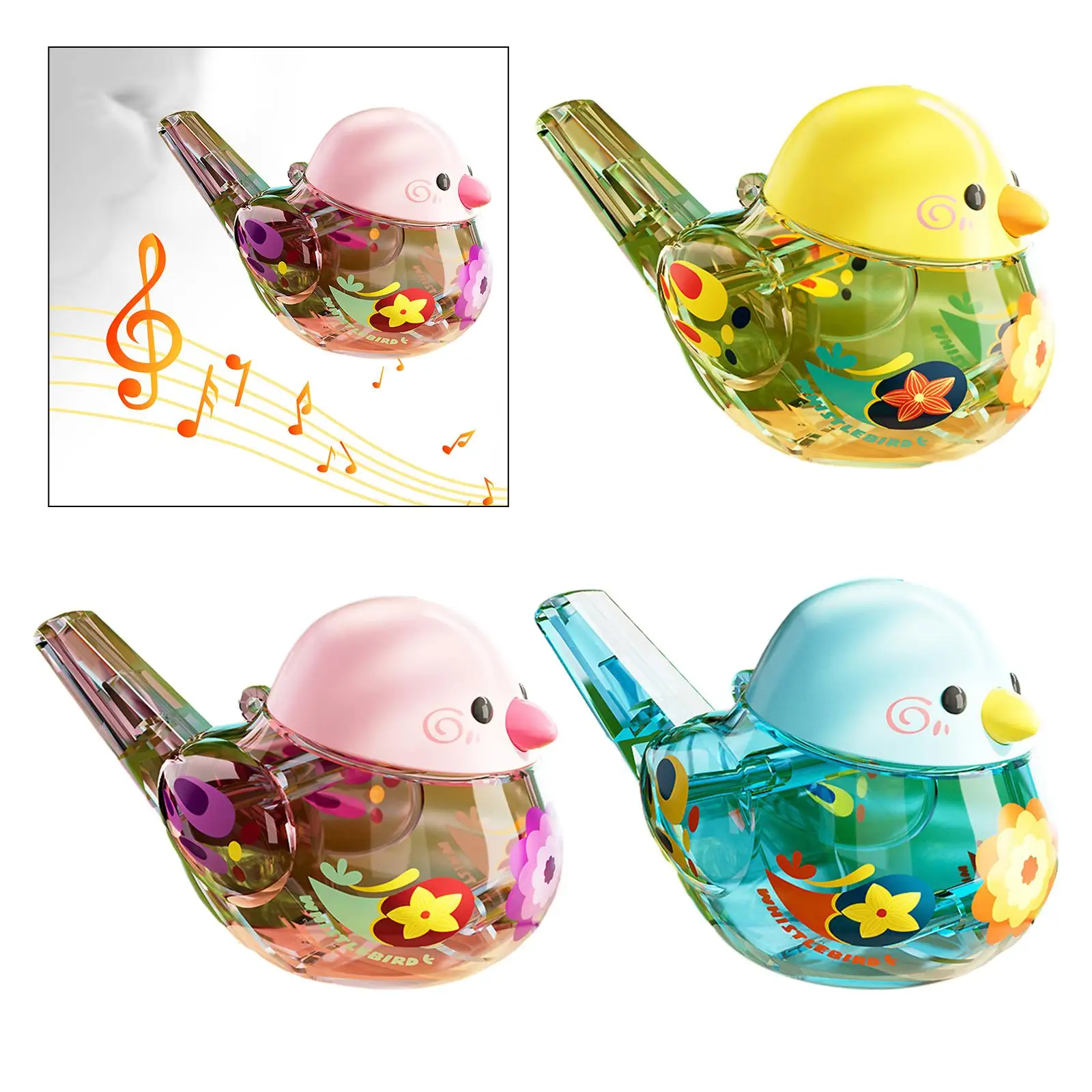 Water Whistle Toy Party Favor Bath Toy Easter Gift Noise Makers Early Educational Toy Cartoon Musical Instrument Toy