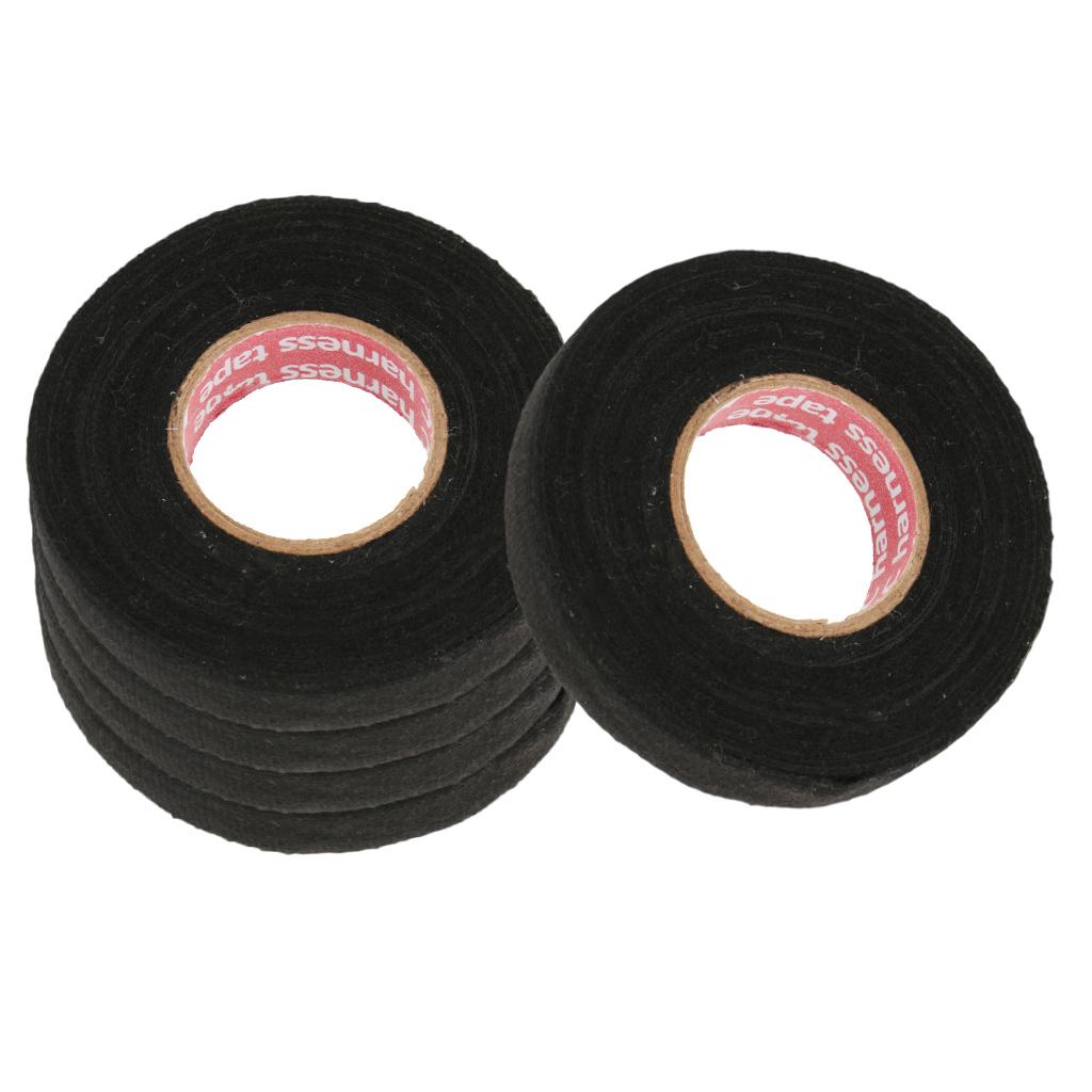 5X Cloth Adhesive Fabric Weft Tapes Wiring Harness High Temp For Looms Cars