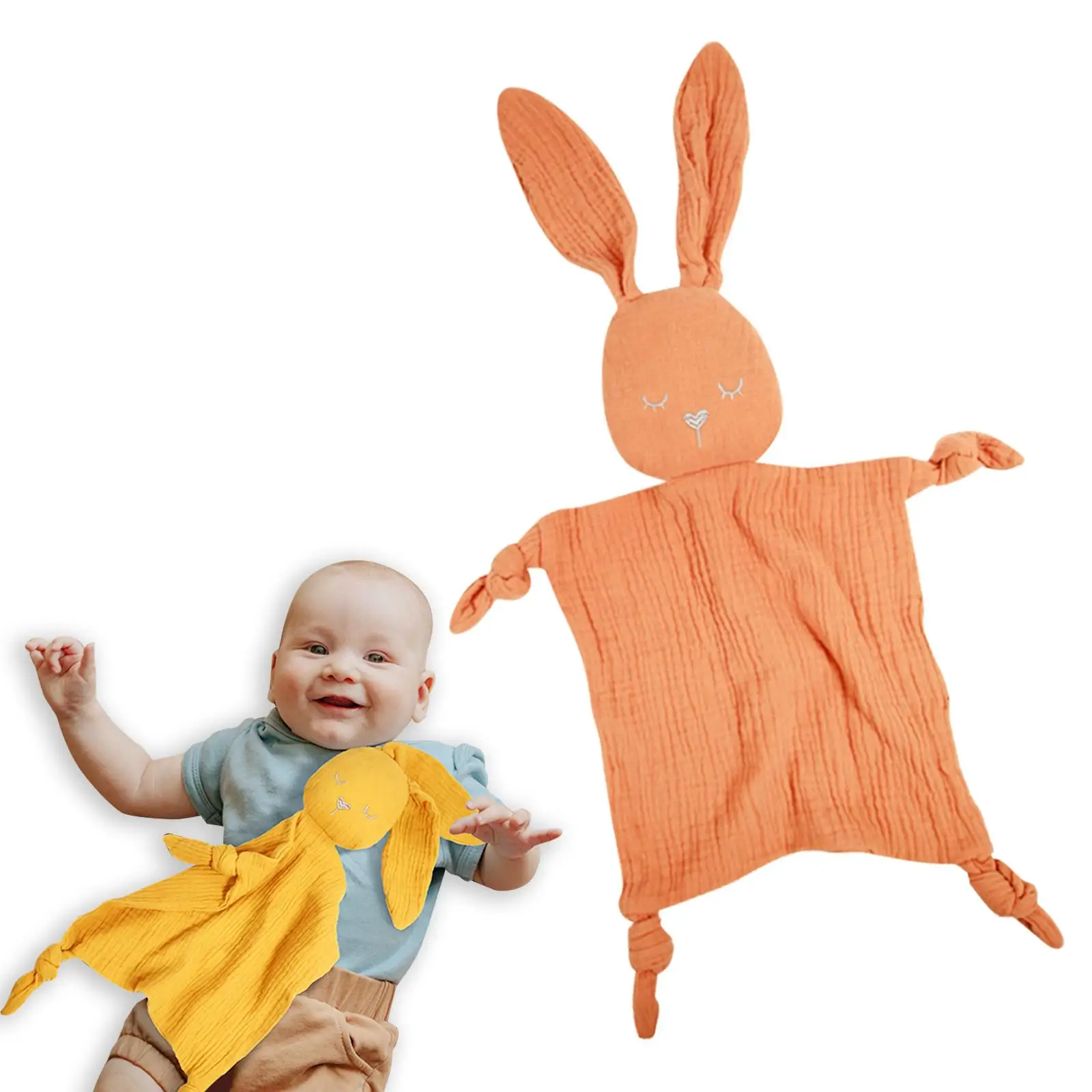 Soft Baby Security Blankets Unisex Cuddle Toy Newborn Sleeping Nursery Toy Sensory Toys for Babies Boys and Girls Infant