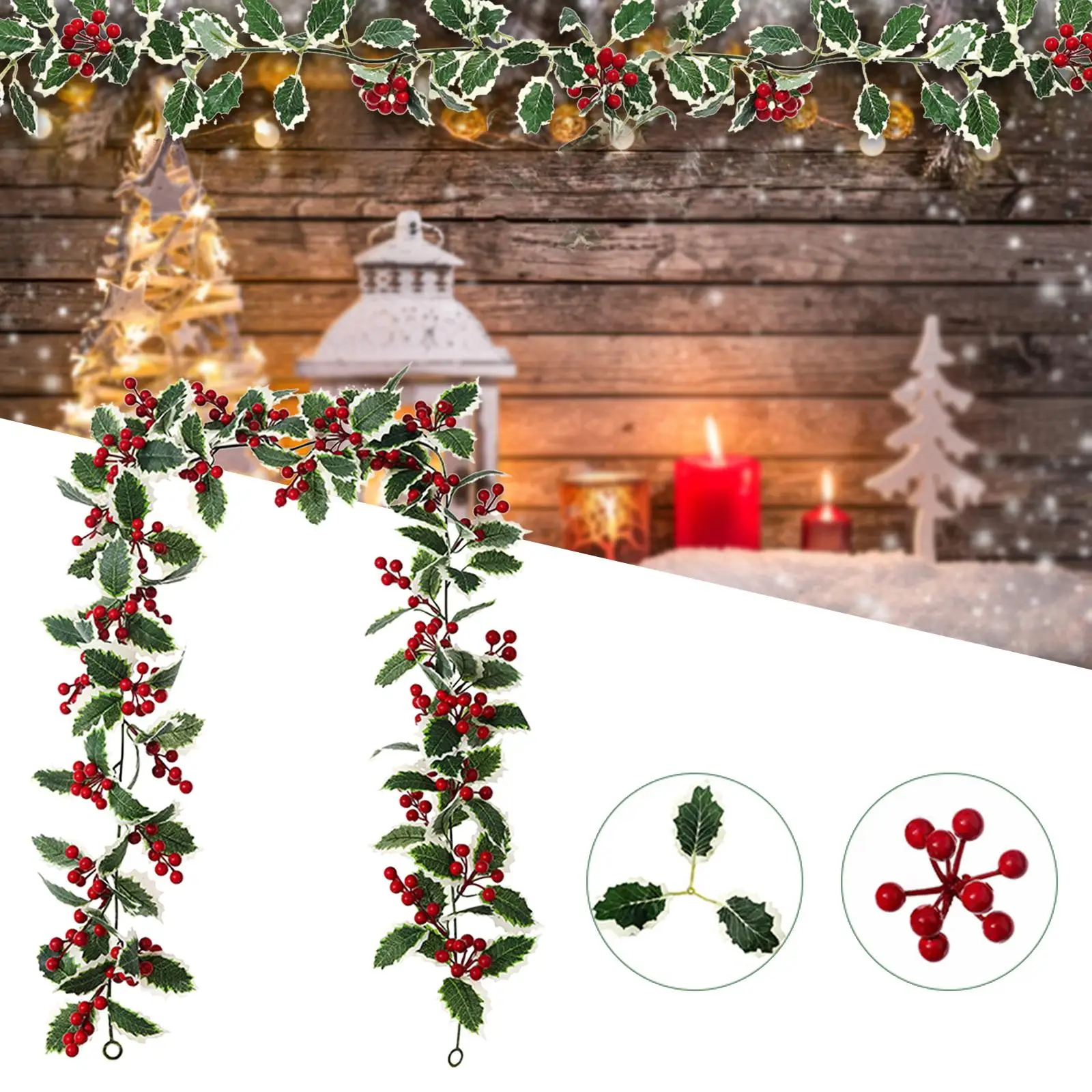 Artificial Blossom Flowers Garland Greenery Wreaths Ornament Hanging for Indoor Outdoor Porch Restaurant Party Decoration