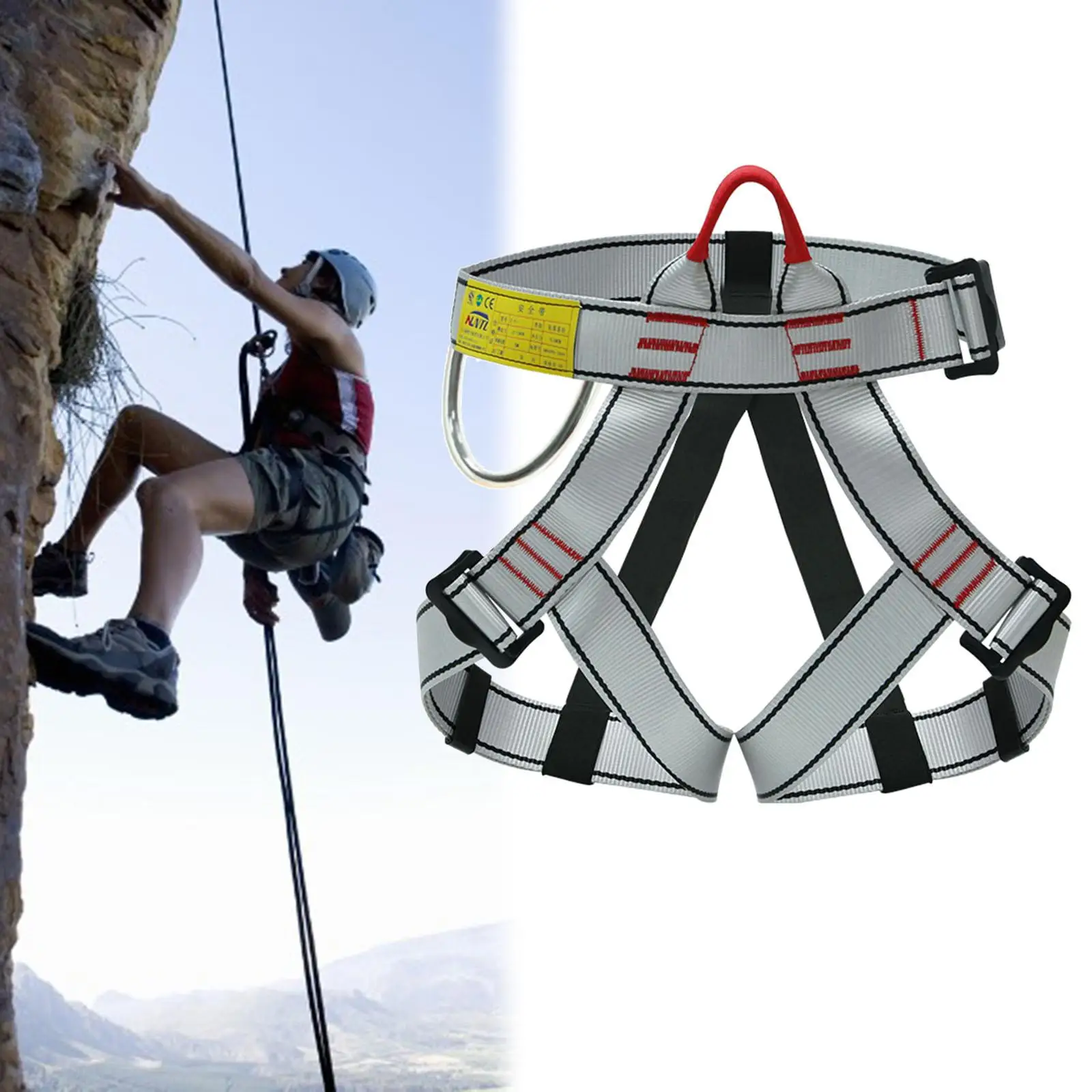 Professional Outdoor Sports Safety Belt Rock Mountain Climbing Harness Half Body Harness for Adults Men Women