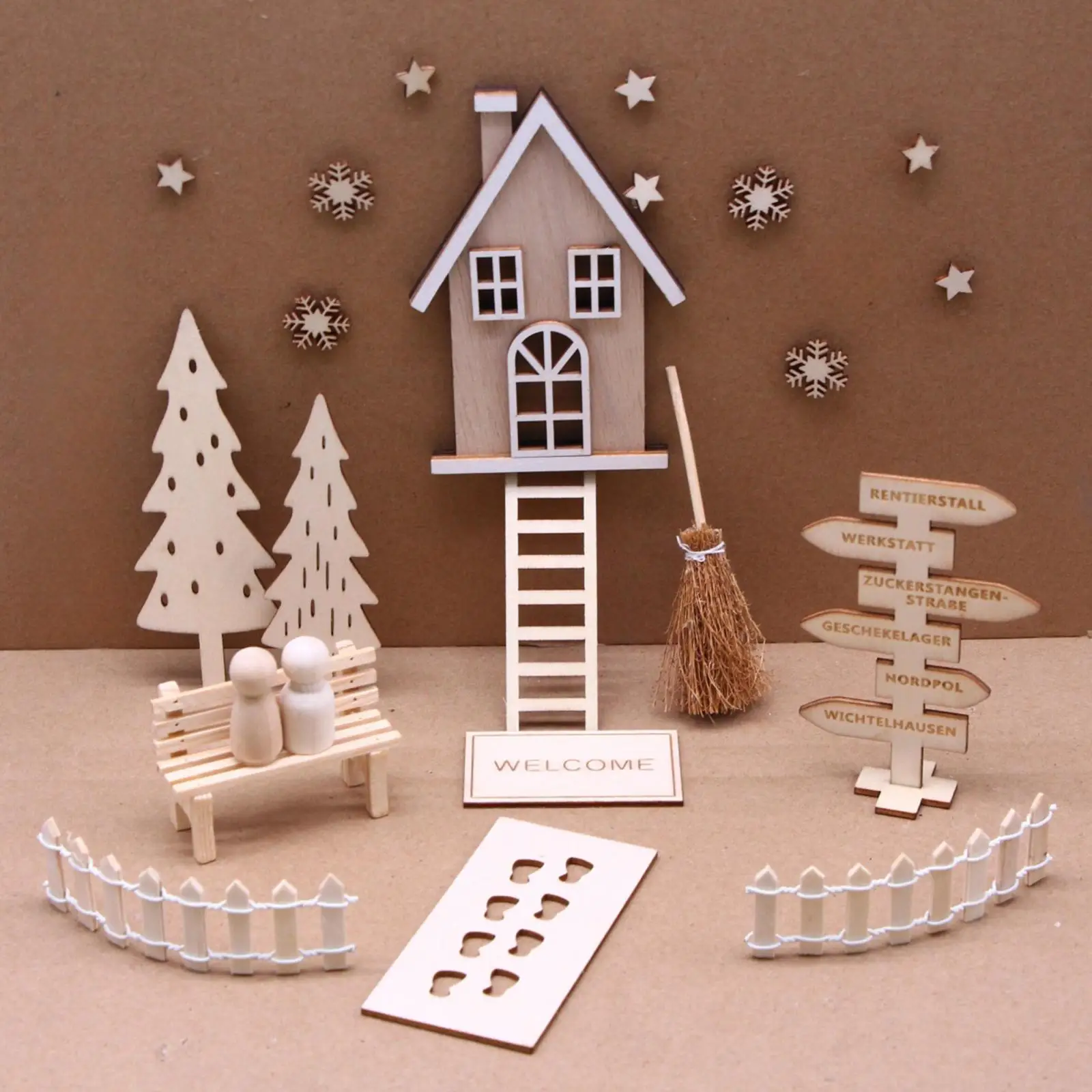 1/12 DIY Crafts Garden Furniture Gnome Door for Kids Age 4+ Boys Preschool Girls