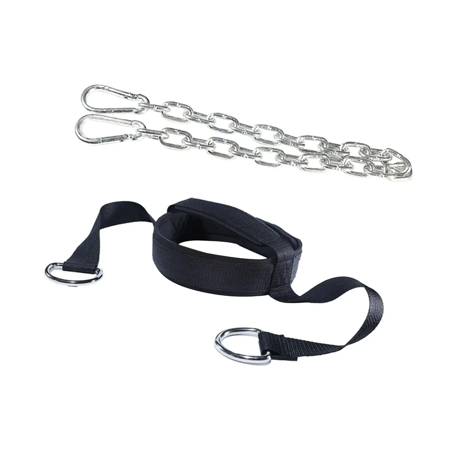 Neck Harness Adjustable Neck Exercise Equipment with Metal Chain Heavy Duty