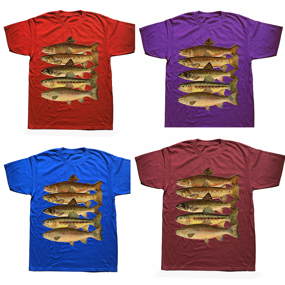 Lustige Arten von Forellen zum Fliegenfischen, T-Shirt, Sommer-Grafik, Baumwolle, Streetwear, kurzärmelig, Geburtstagsgeschenke, T-Shirt, Herrenbekleidung – Detail 3