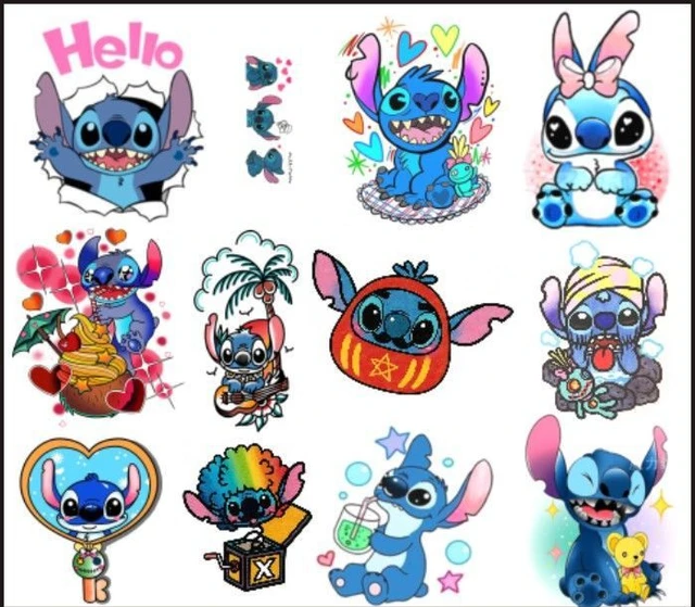 1PCS New Cute Cartoon Stitch 5D Nail Stickers Nail Art Decoration