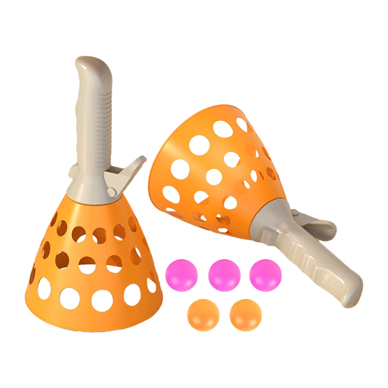 Outdoor Games Activities for Kids, the ball Games with 2 Launcher Baskets and 5 Balls, Beach Backyard Toys