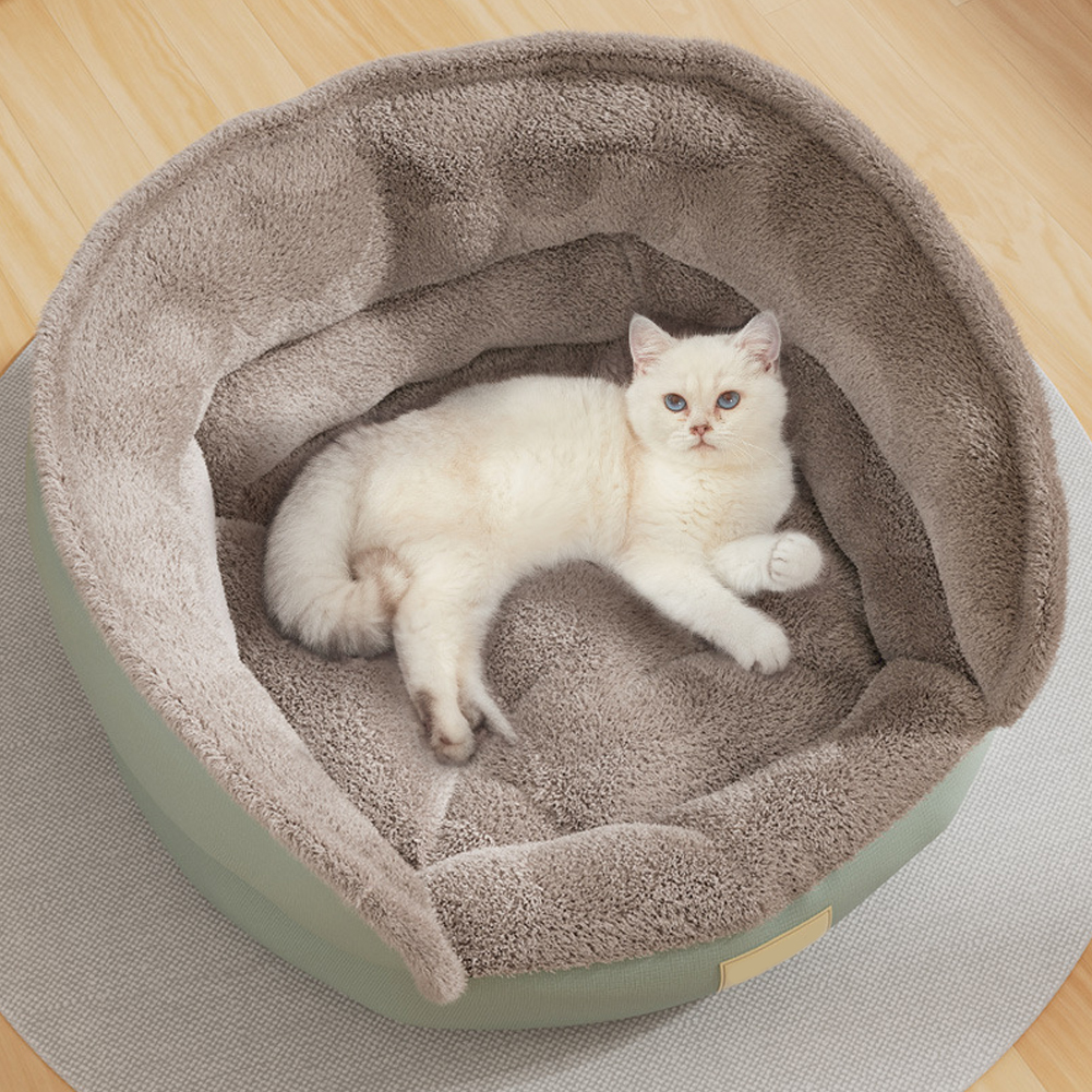 Title 4, Soft Plush Pet Bed Round Cat Bed Mat Pet Mattre...