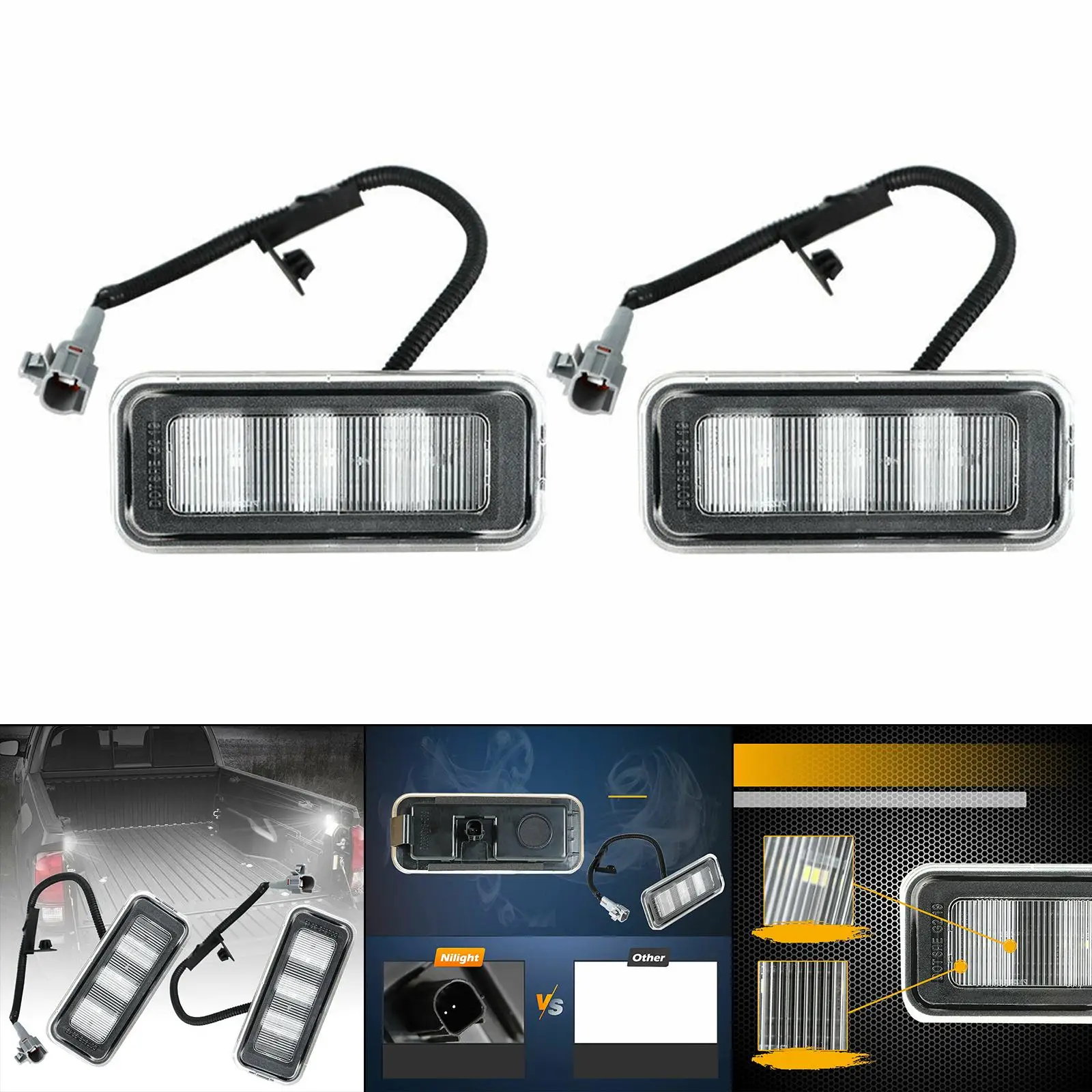 2Pcs Truck Bed Lighting Kit PT857-35200 Tail Door Light Compatible for Toyota 2020-2022