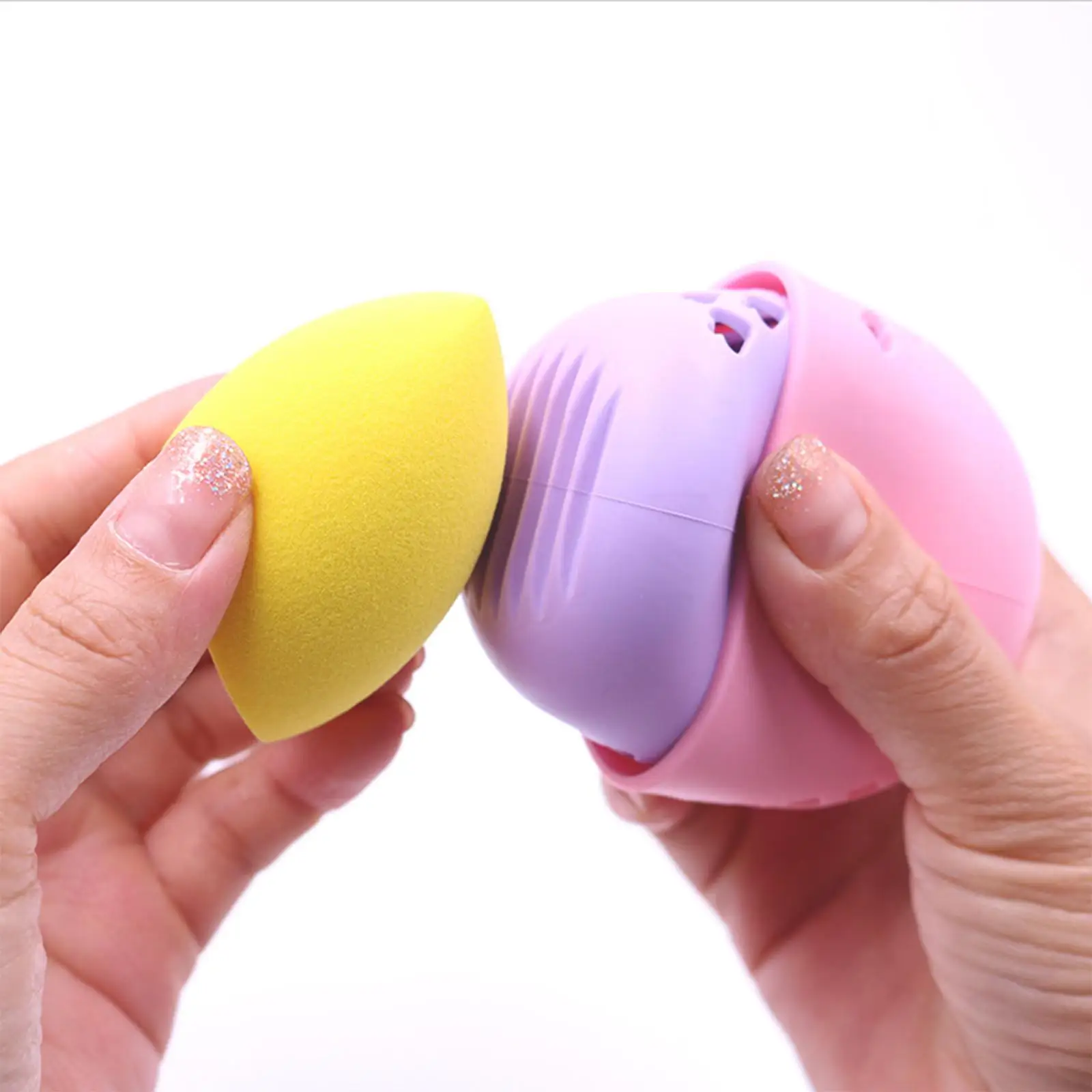 Portable Travel Makeup Sponge Holder Dustproof Shatterproof Silicone  Puff Container Beauty Sponge Carrying Case