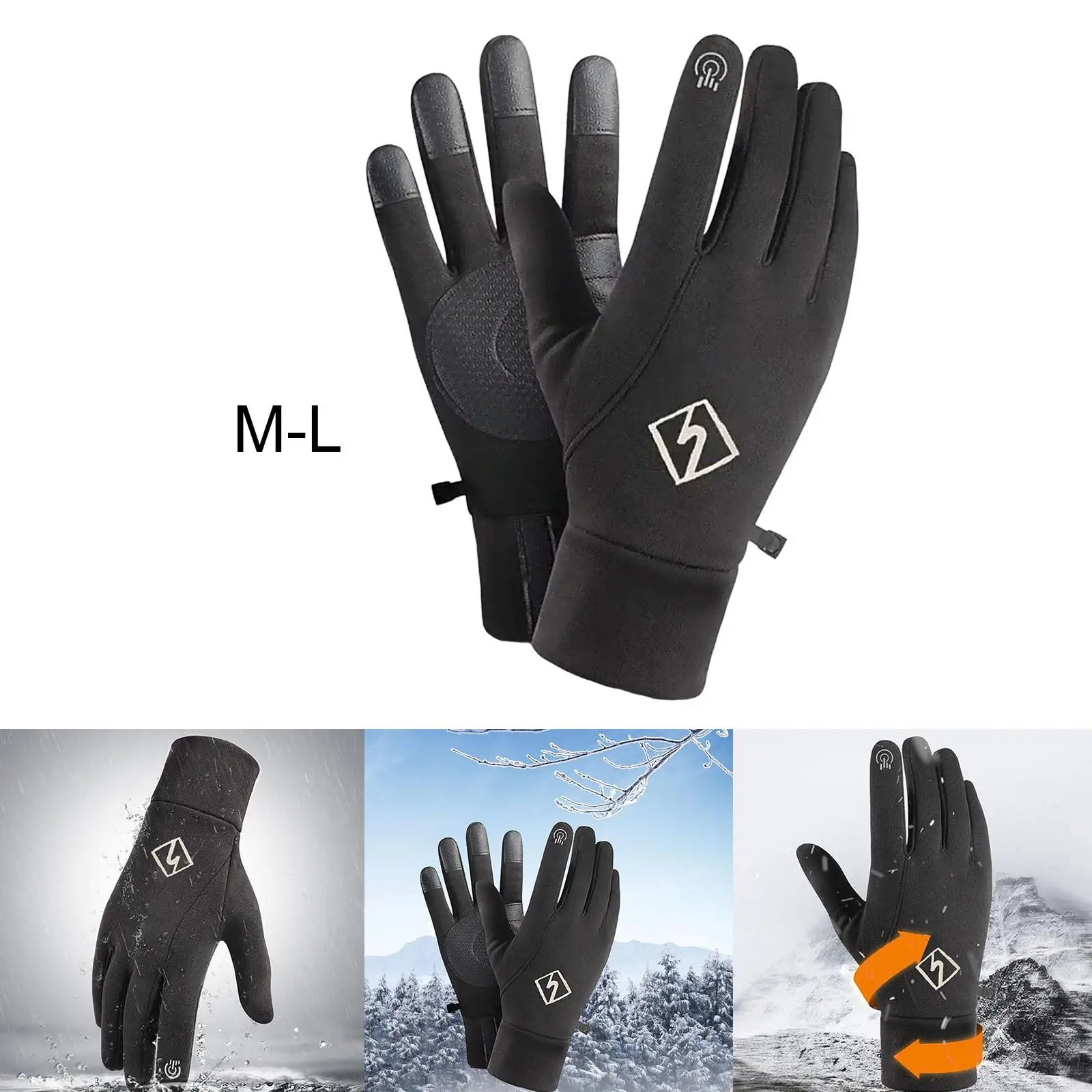 Winter Gloves Touchscreen Windproof Waterproof for Cycling Driving Biking