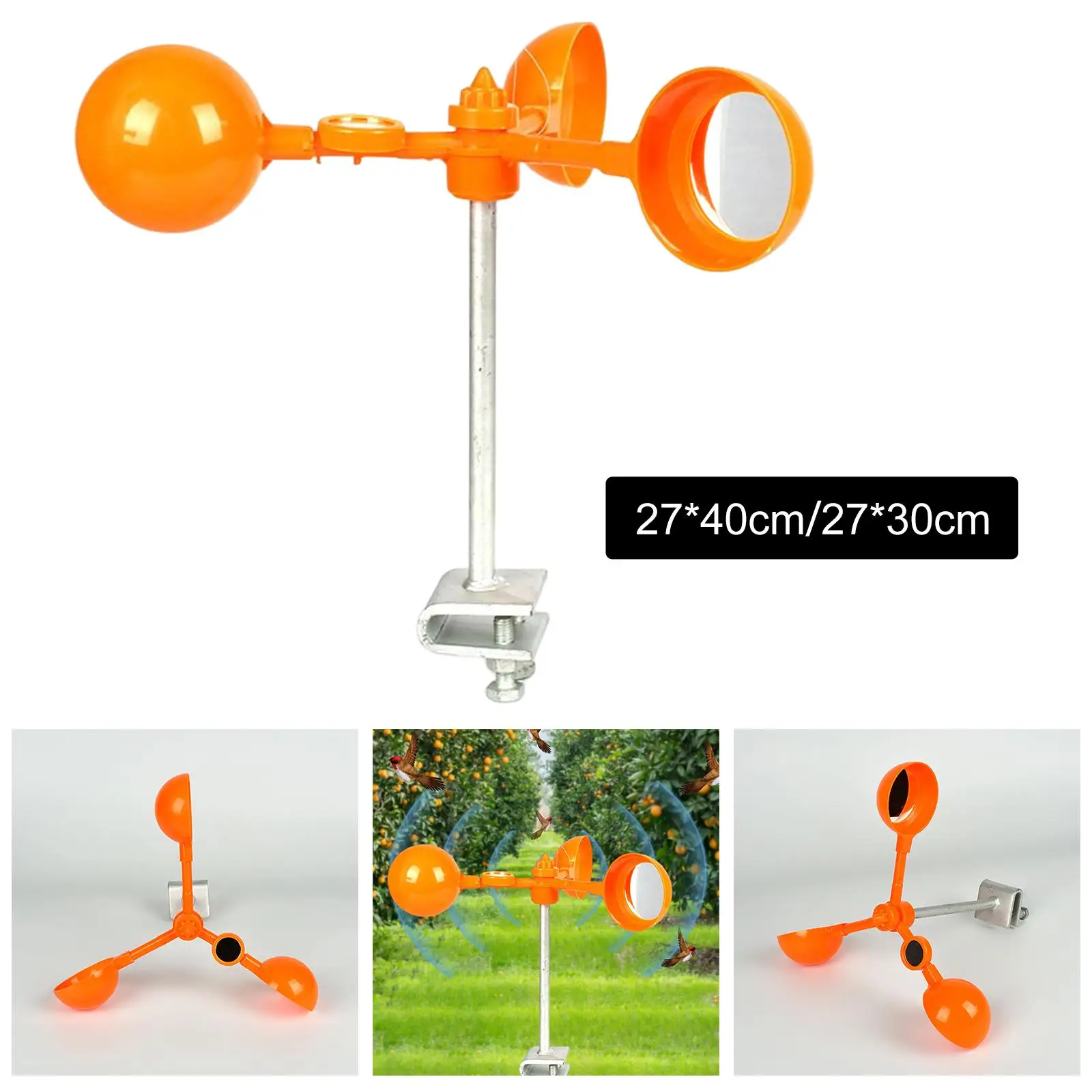 360 Bird Scare Windmill Reflective Crop Wind Spinner Device Home Bird Repellent Devices Outdoor Bird Repeller for Yard Backyard