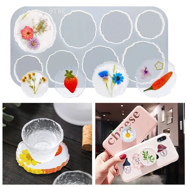 R3MC Irregular Round Silicone Coaster Molds Silicone Resin Mold Epoxy Molds  for Casting with Resin Cements and Polymer - AliExpress