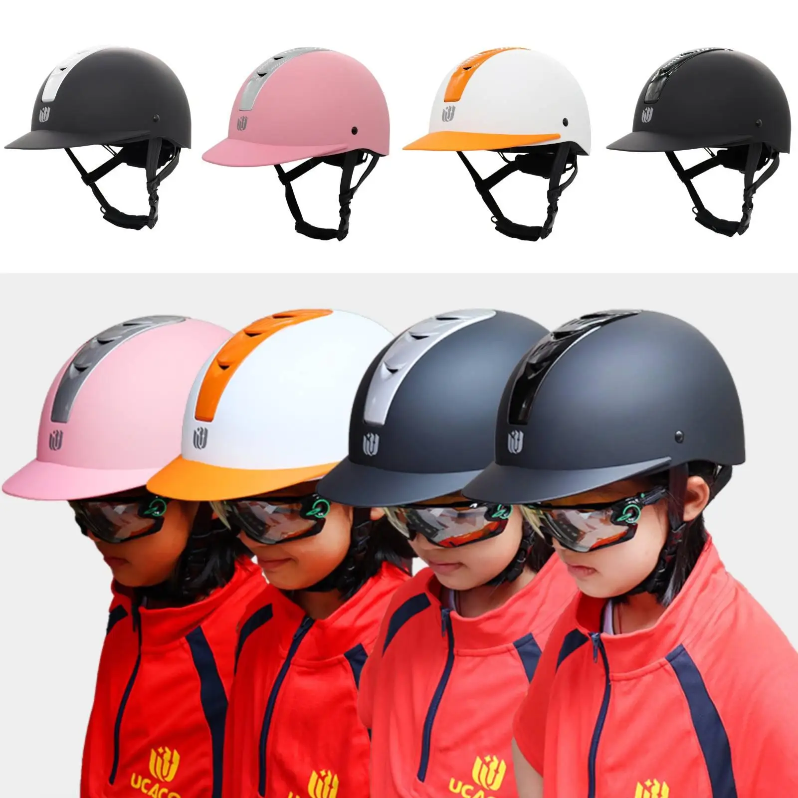 Protective Kids Horse Riding Equestrian Helmet Schooling Hat Horse Riding Helmet Ventilated Equestrian Protective Gear Unisex