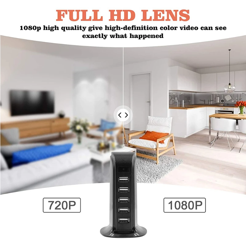 best cheap camcorder 1080P Full HD Mini Camera Wireless Wifi Multifunction USB Adapter Camera Portable Desktop Charger Cam Home Security Nanny Cam mini camcorder