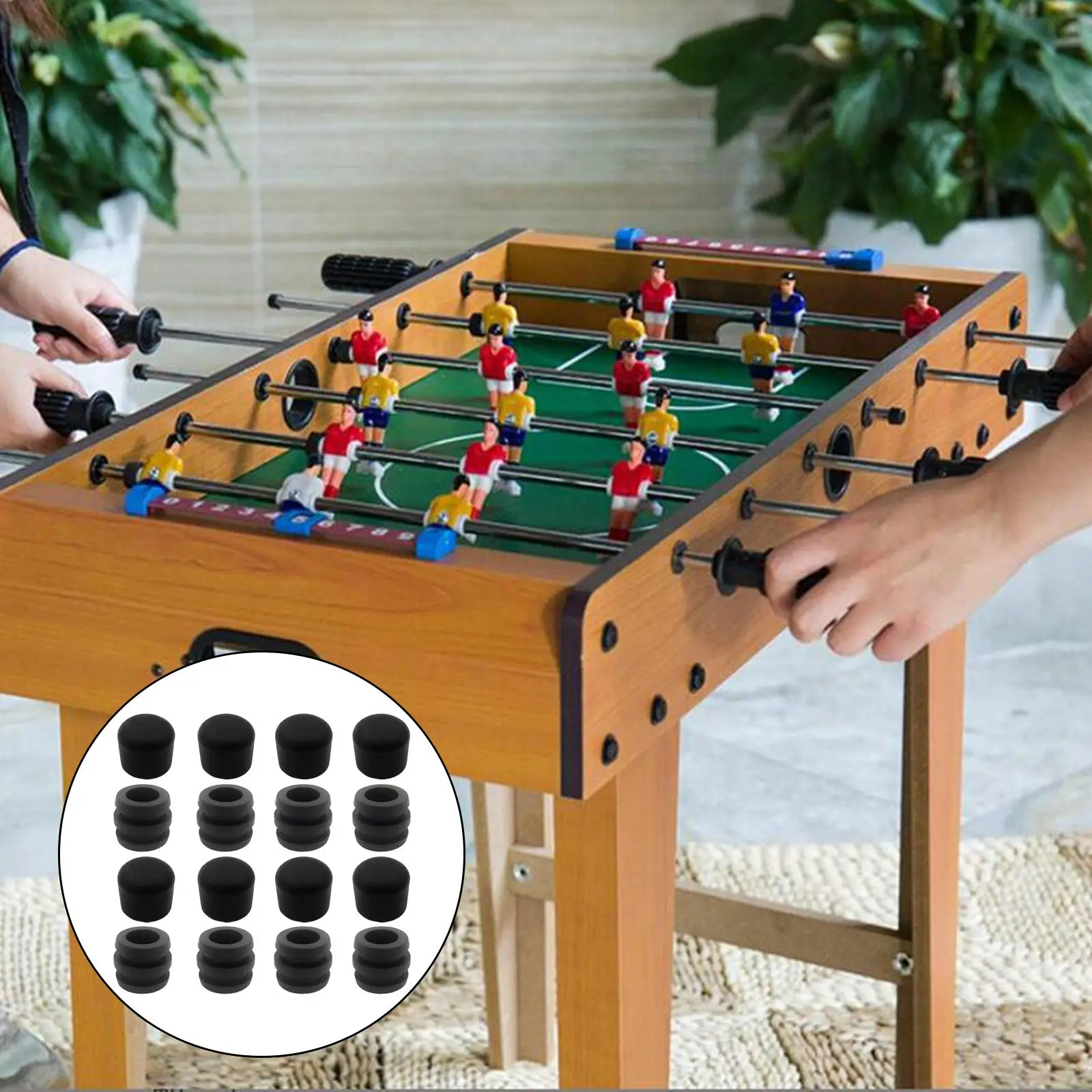 Rod Bumpers End Caps Table Soccer Durable Universal Plastic Parts Standard Foosball Tables Fussball Rod Bumper Buffer