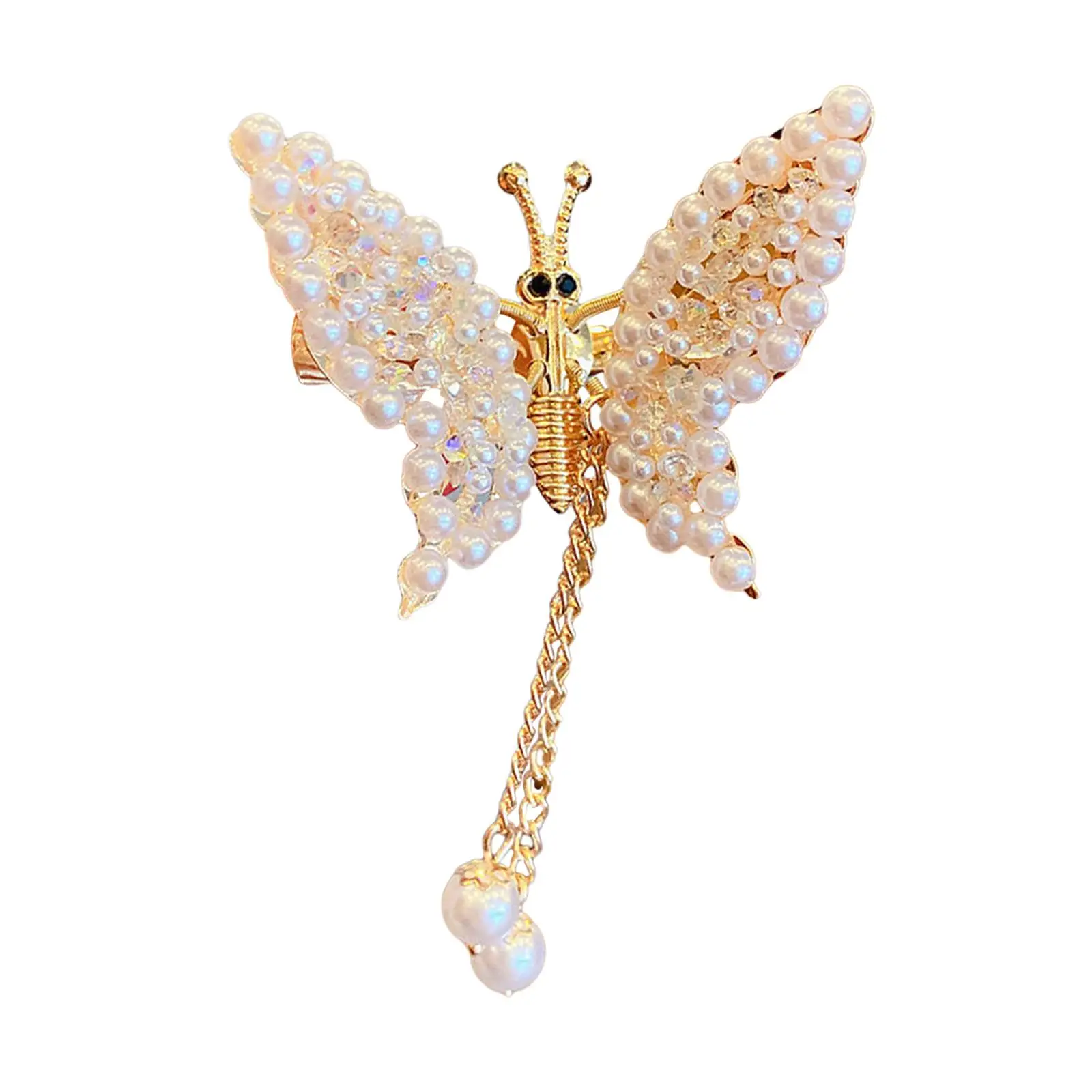 2Pcs Moving Butterfly Hair Clips Metal Moving Wing Bride Wedding Decorative Head Pieces Hair Accessories for Kids Girls Women