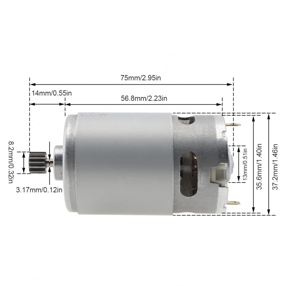 recarregável, Micro Motor, 14 Dentes, 8.2mm, 9.5mm