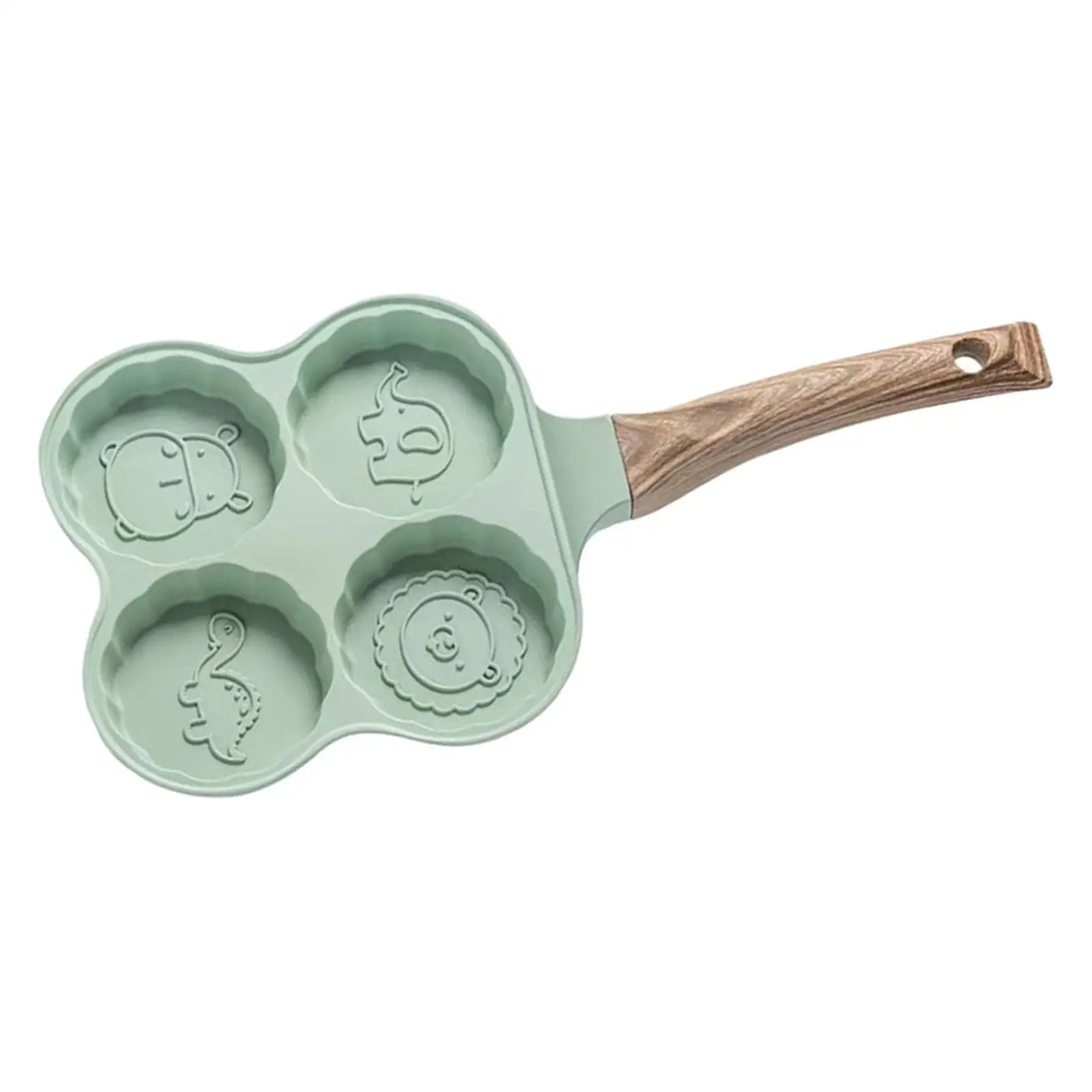 Egg Frying Pan Pancake Maker Wooden Handle Cookware Small Frying Pan Egg Ham Pans for Breakfast Induction Cooker Gas