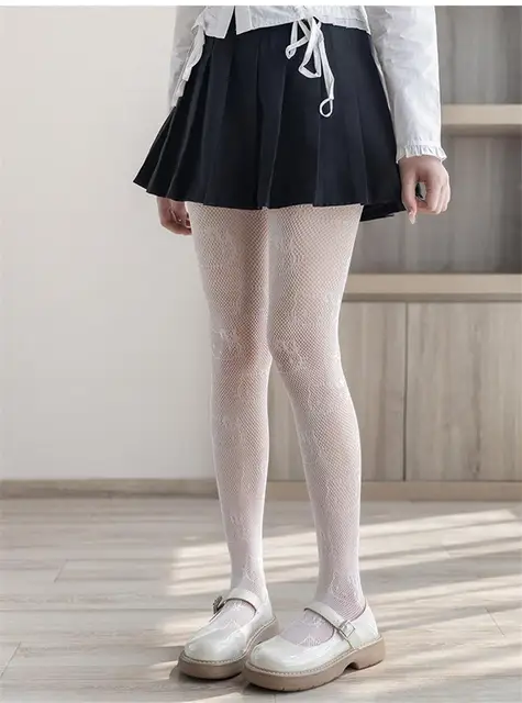 Sanrio Hello Kitty Anime Cartoon Babes Women Stocking Fishnet Hollow  Breathable Black Silk Pantyhose Sexy Stockings Girls Gift